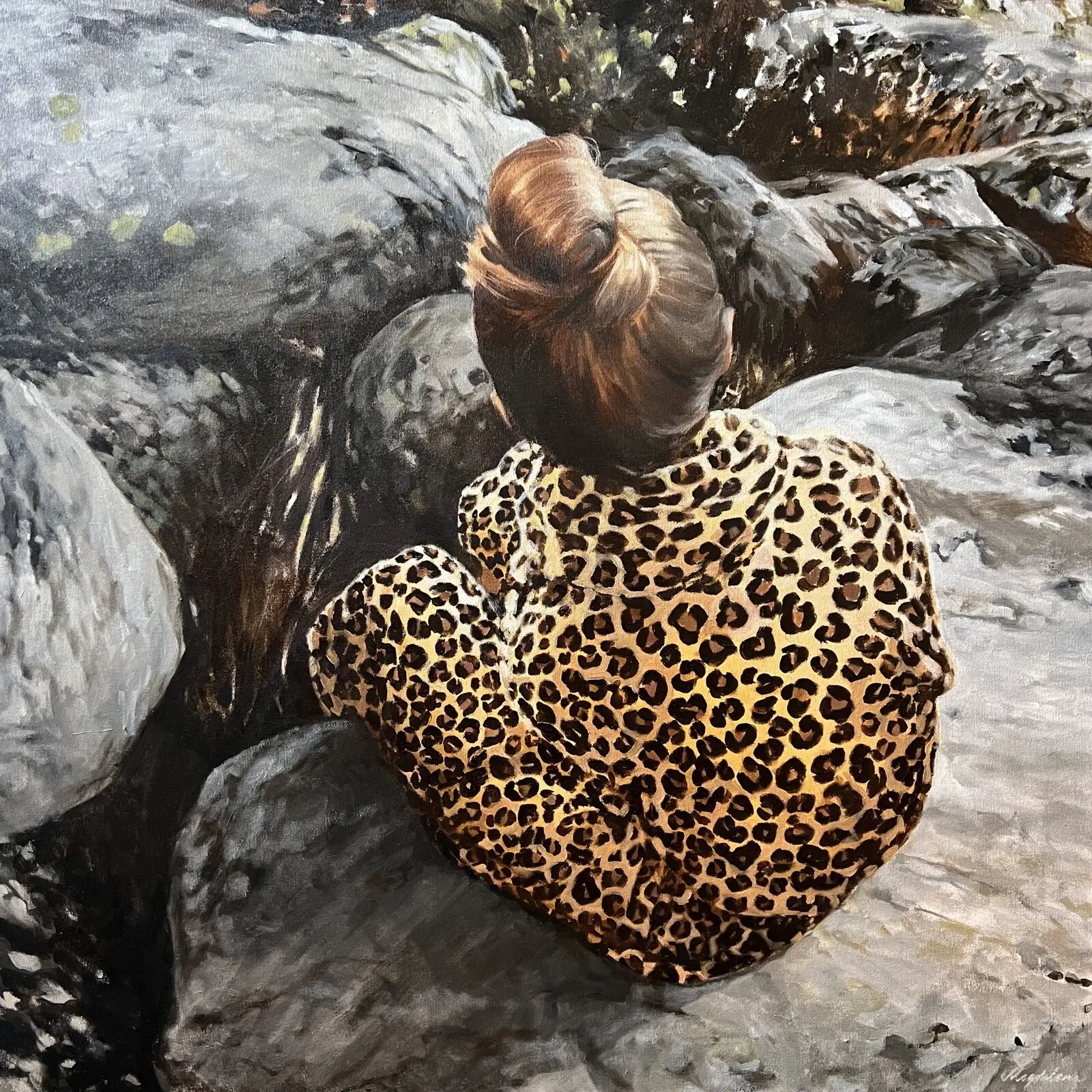 Oljemålning Leopard av Magdalena Tyboni