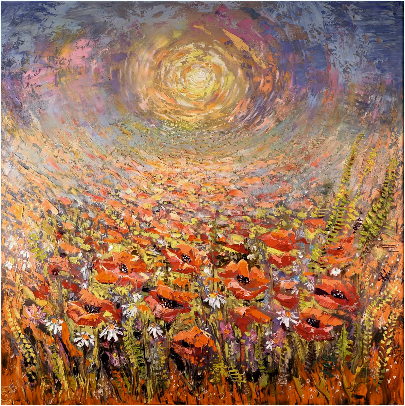 Oljemålning I solens famn av Sigitas