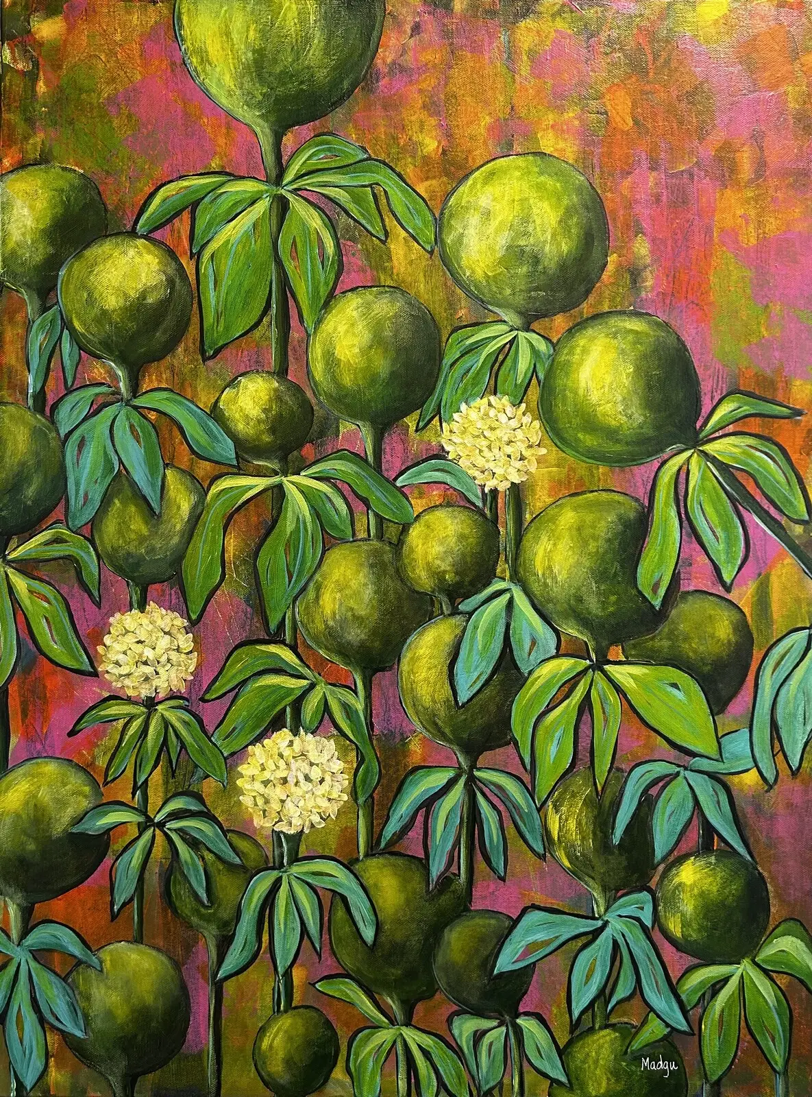 Akrylmålning Over the rainbow’s av Madeleine Gunnarsson