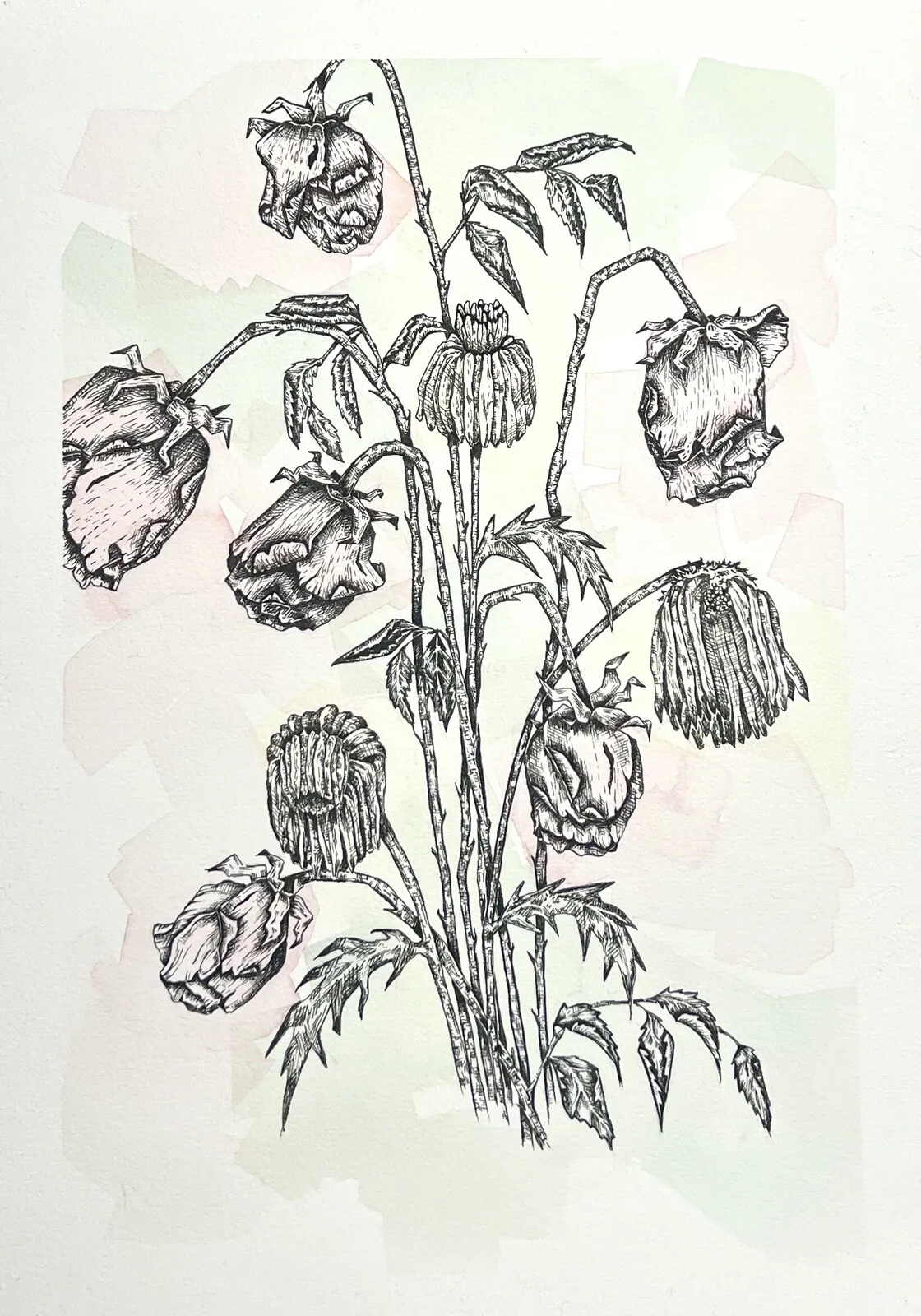 Wilted flowers av Caroline Lingersjö