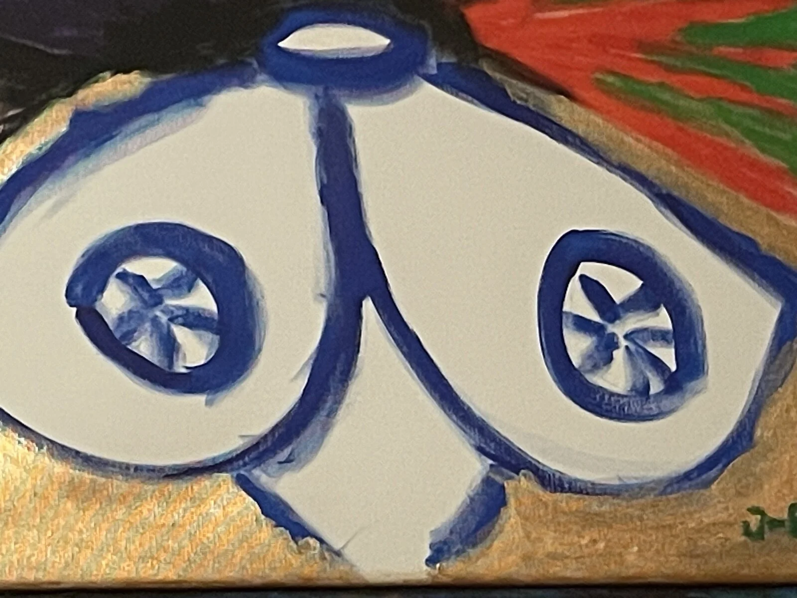 Akrylmålning Boobs on the Rocks av Jan-Eric Johansson