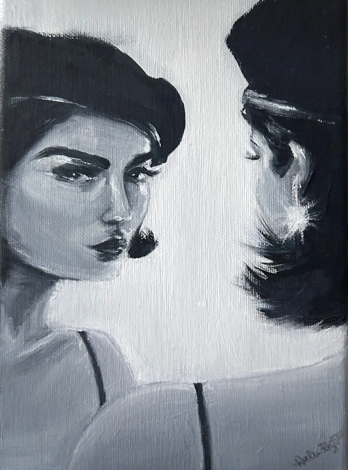 Oljemålning La Parisienne ll av Helena Engström