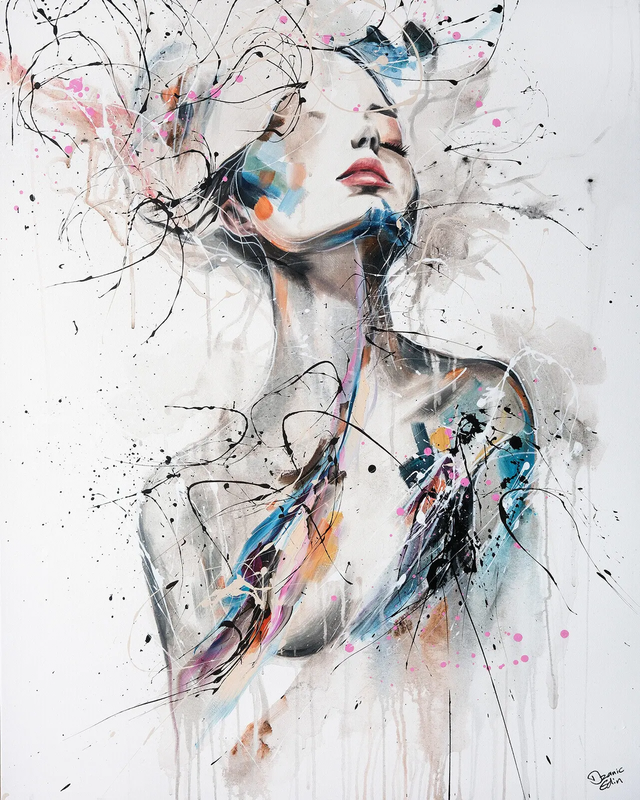 Akrylmålning Unfolding av Studio Edin