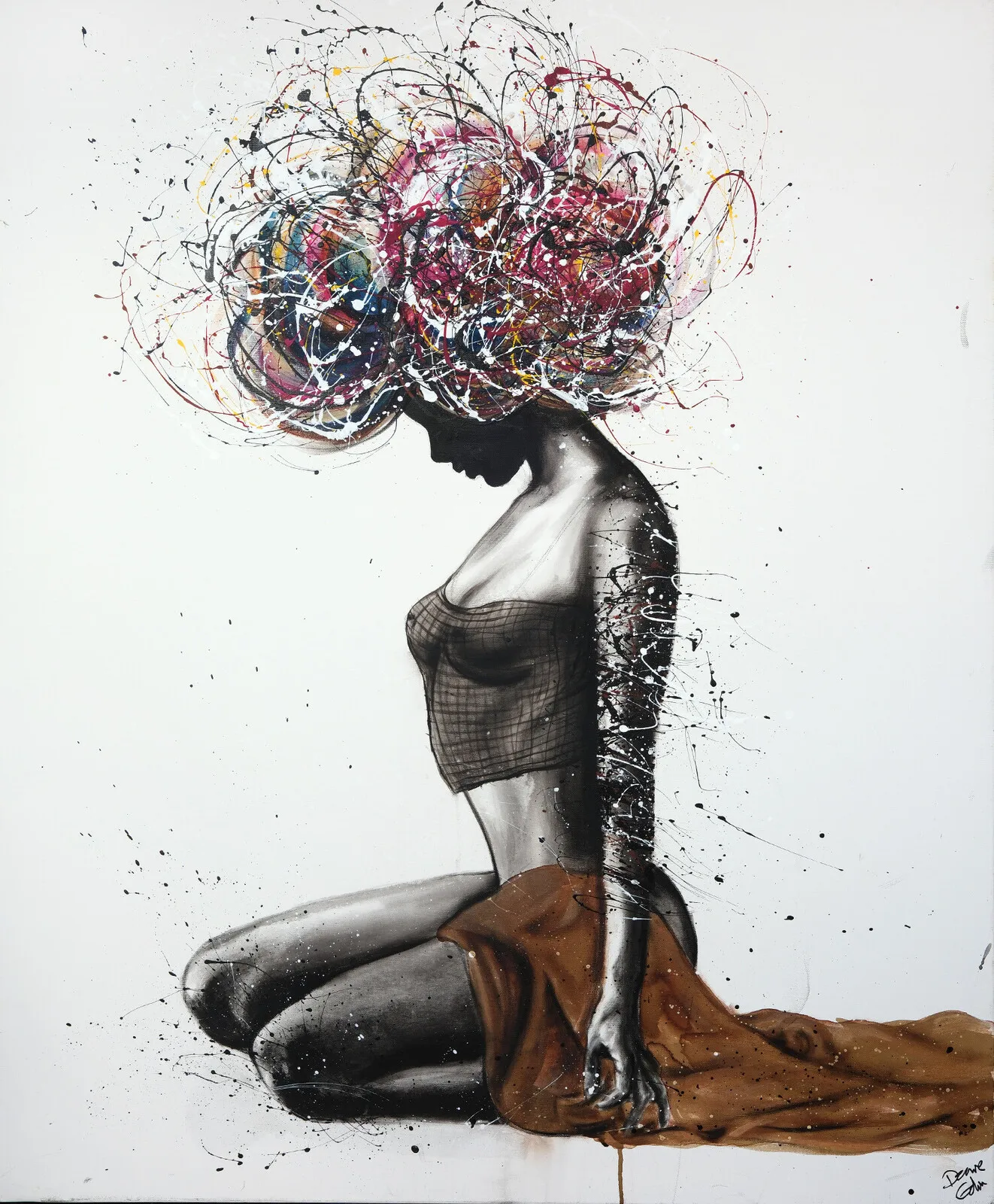 Akrylmålning Lady Isolde av Studio Edin