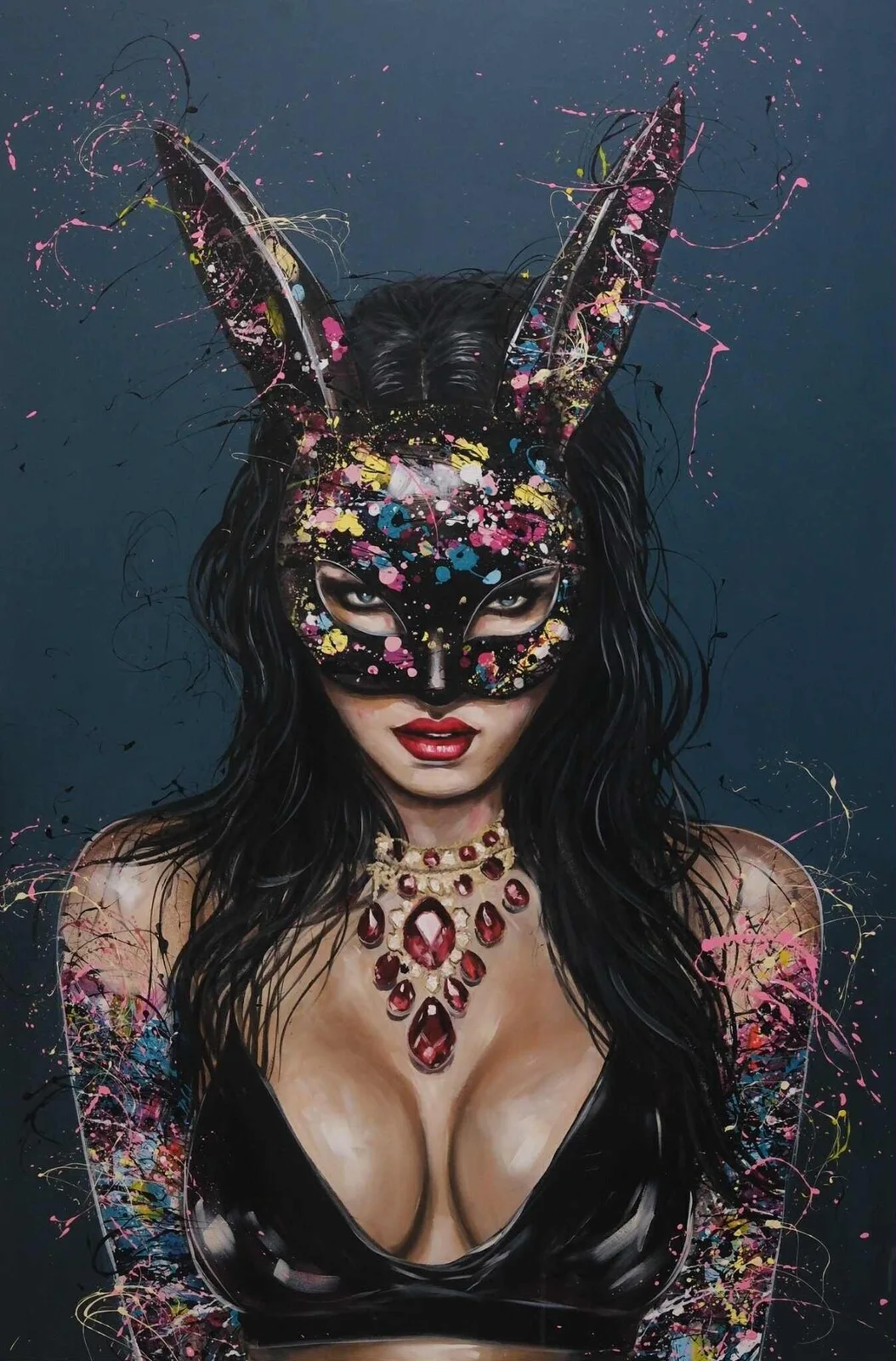 Akrylmålning Dahlia av Studio Edin