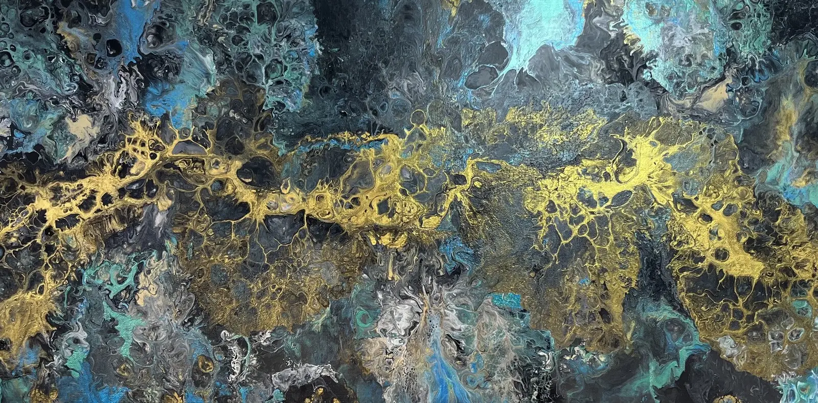 Akrylmålning Coral reef av Helena Rystedt