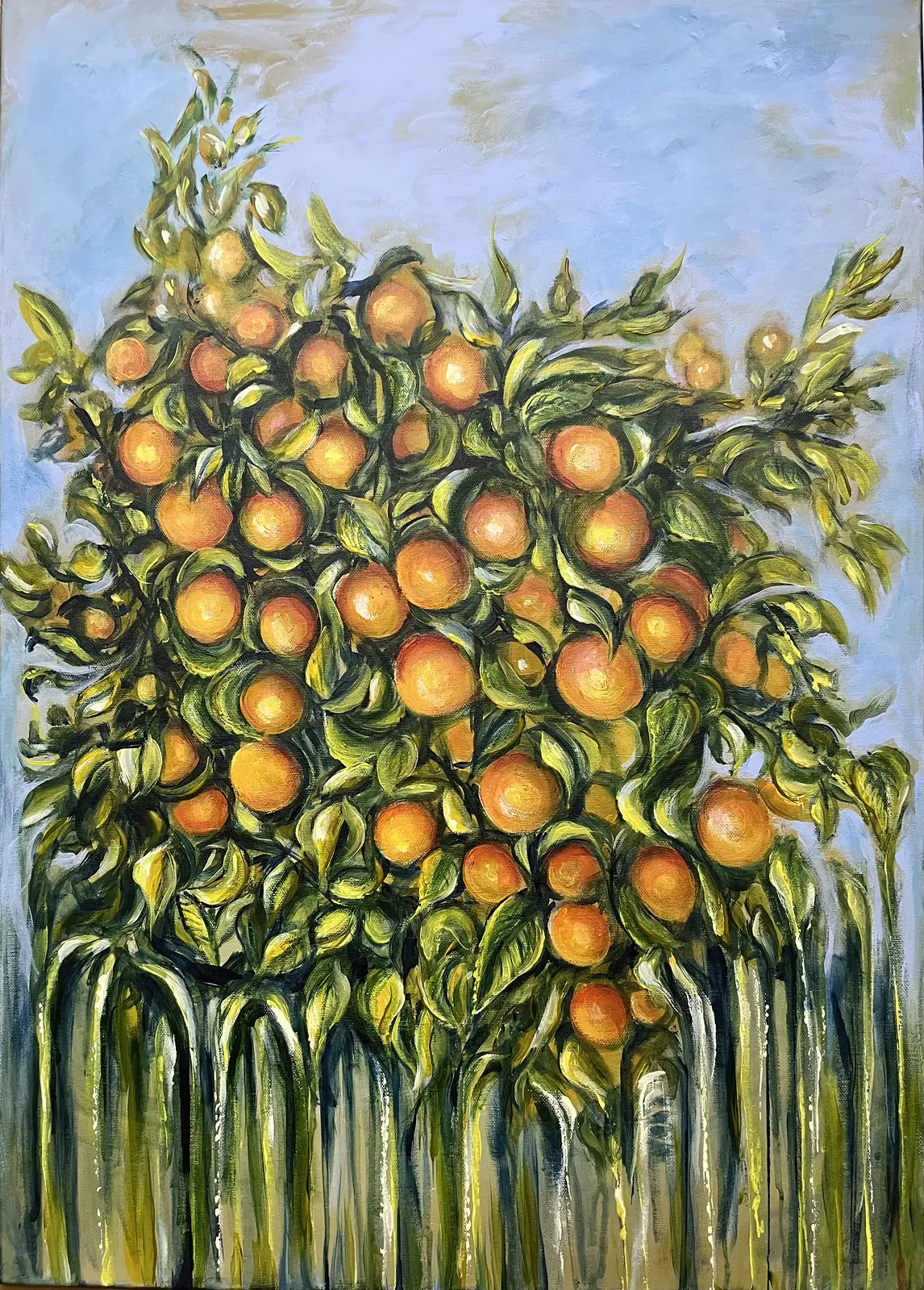 Akrylmålning Värme av Pirkko Mikkonen