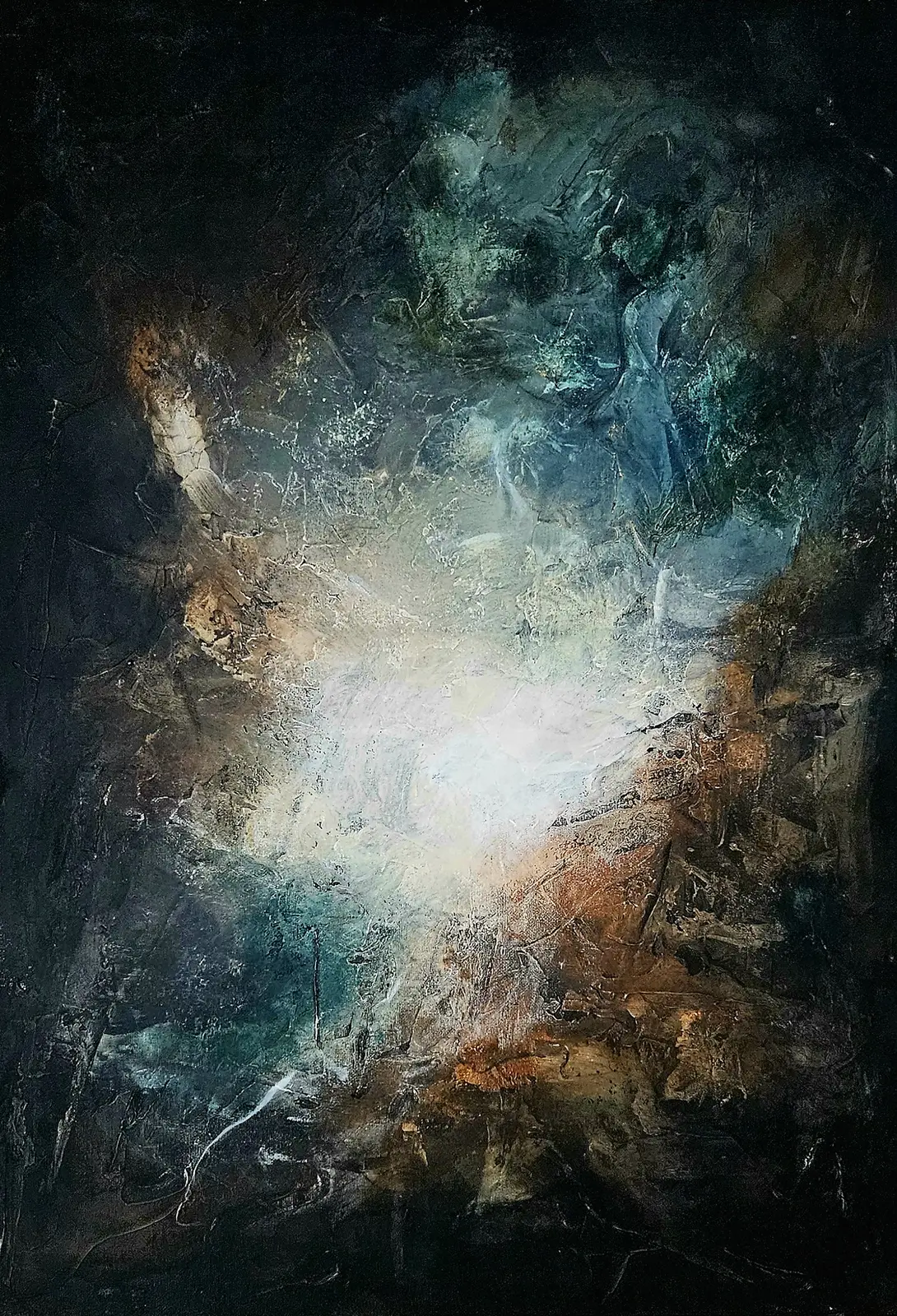 Akrylmålning Vargen av Gunilla Valdemarsdotter