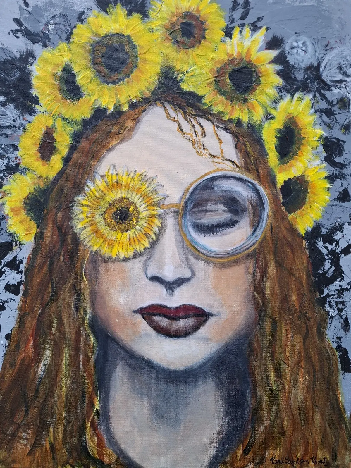 Akrylmålning Dreams av Karin Sandström Krantz