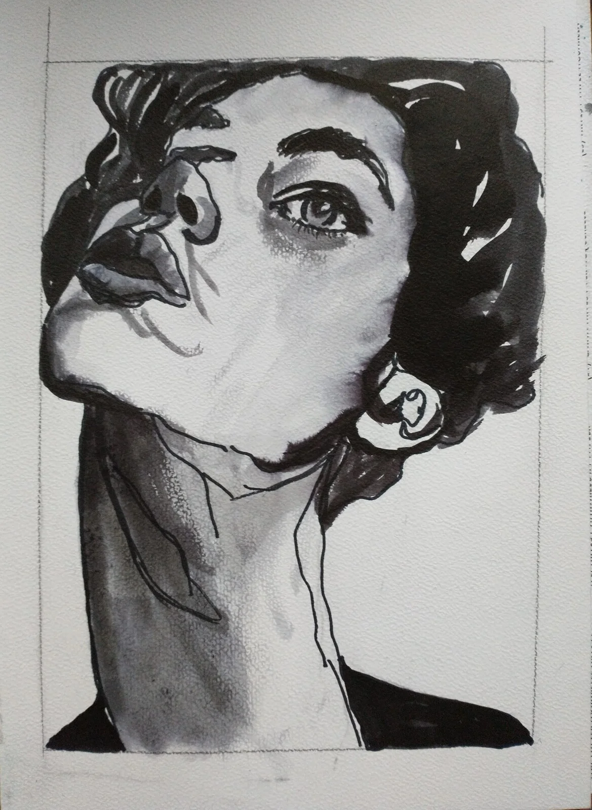 Akvarell av Anna Füle Trymander