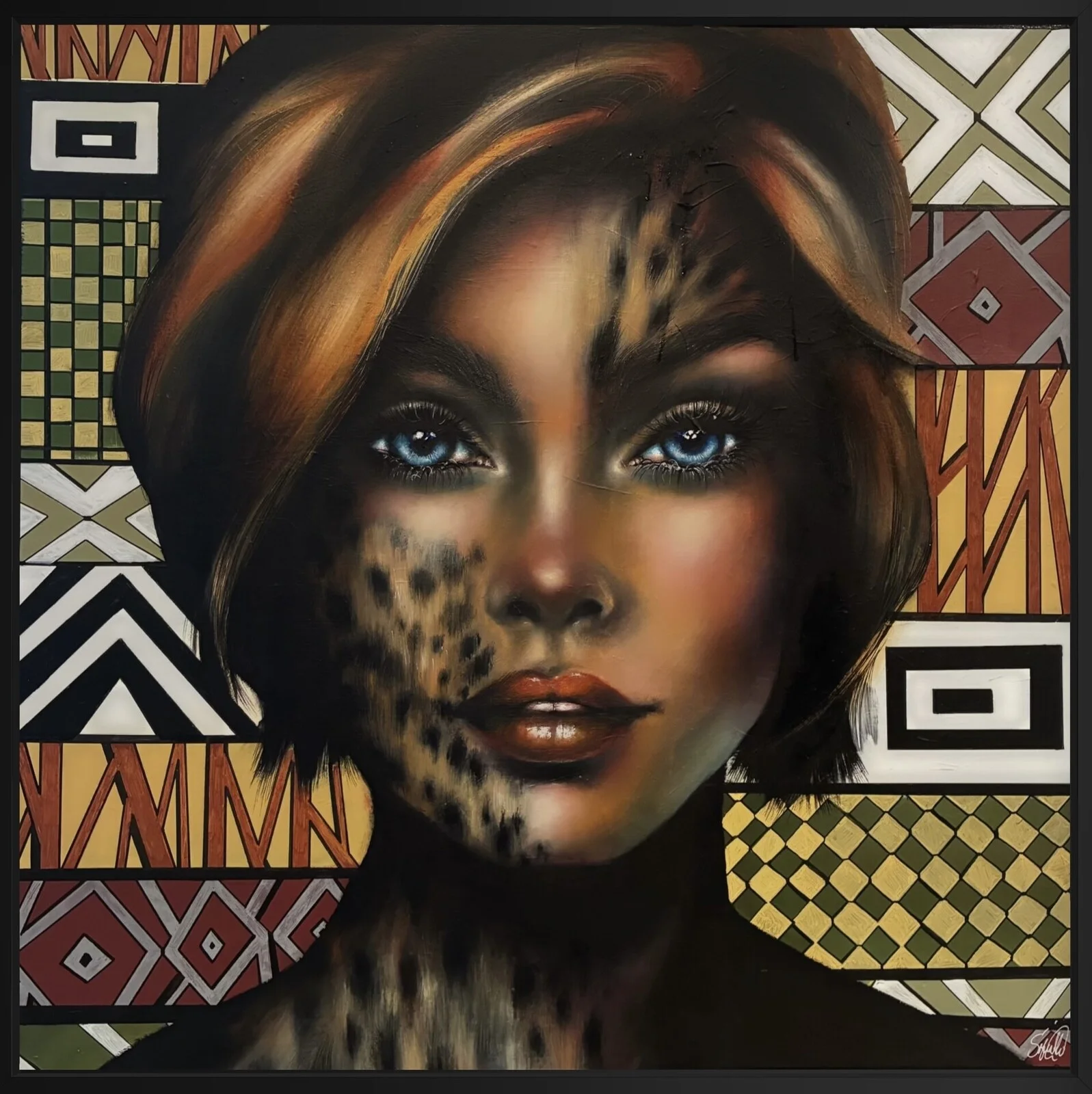 Akrylmålning Meet me half way! av Sofia Åhlin