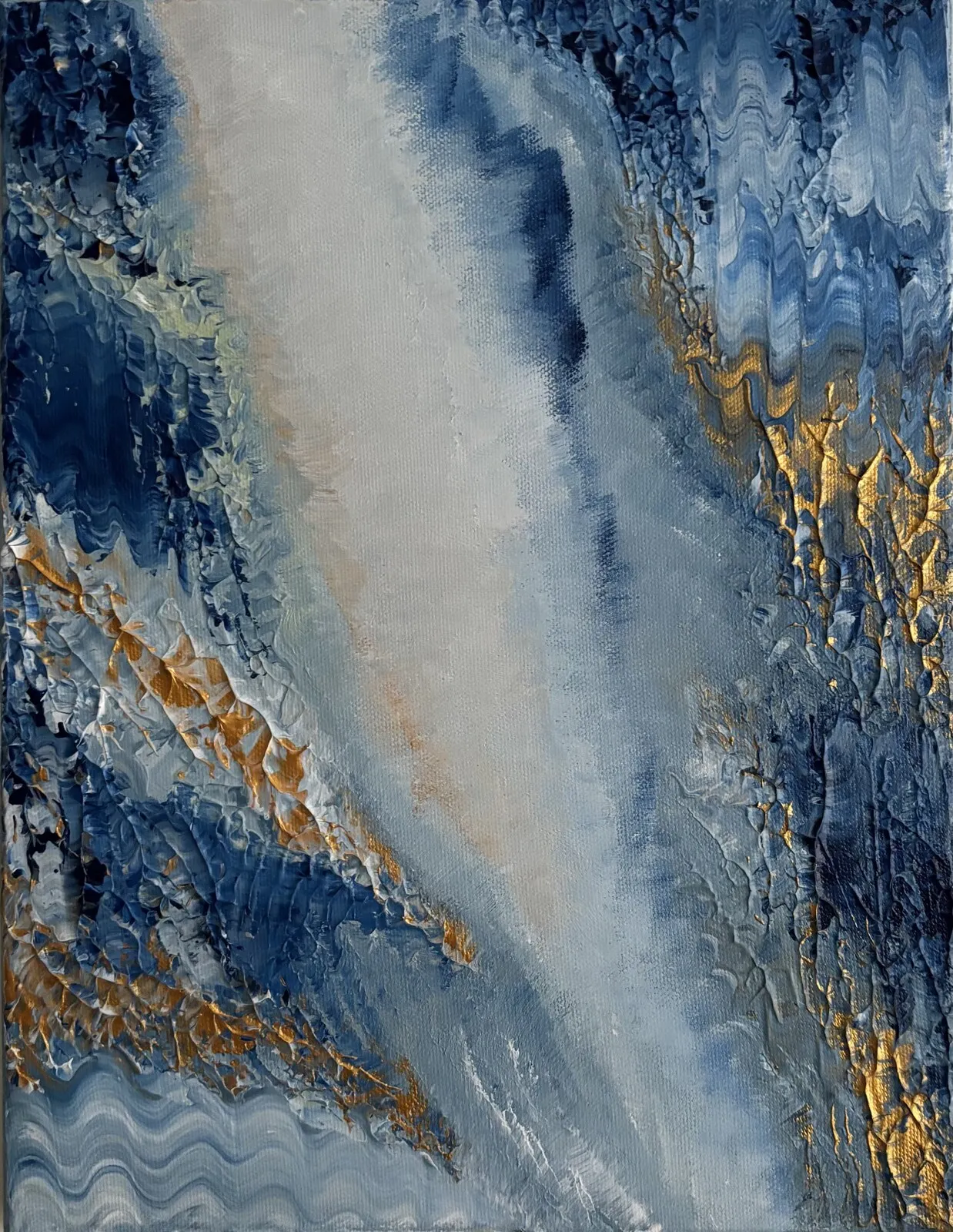 Akrylmålning A crack of light av Evelina Holmgren