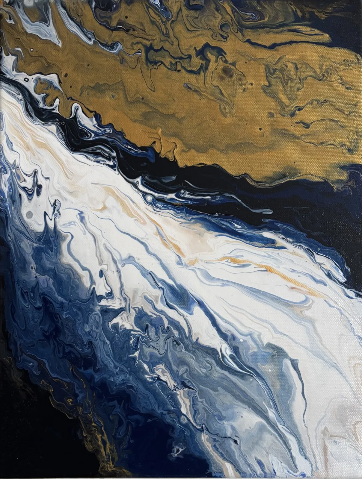 Akrylmålning Earth av Evelina Holmgren