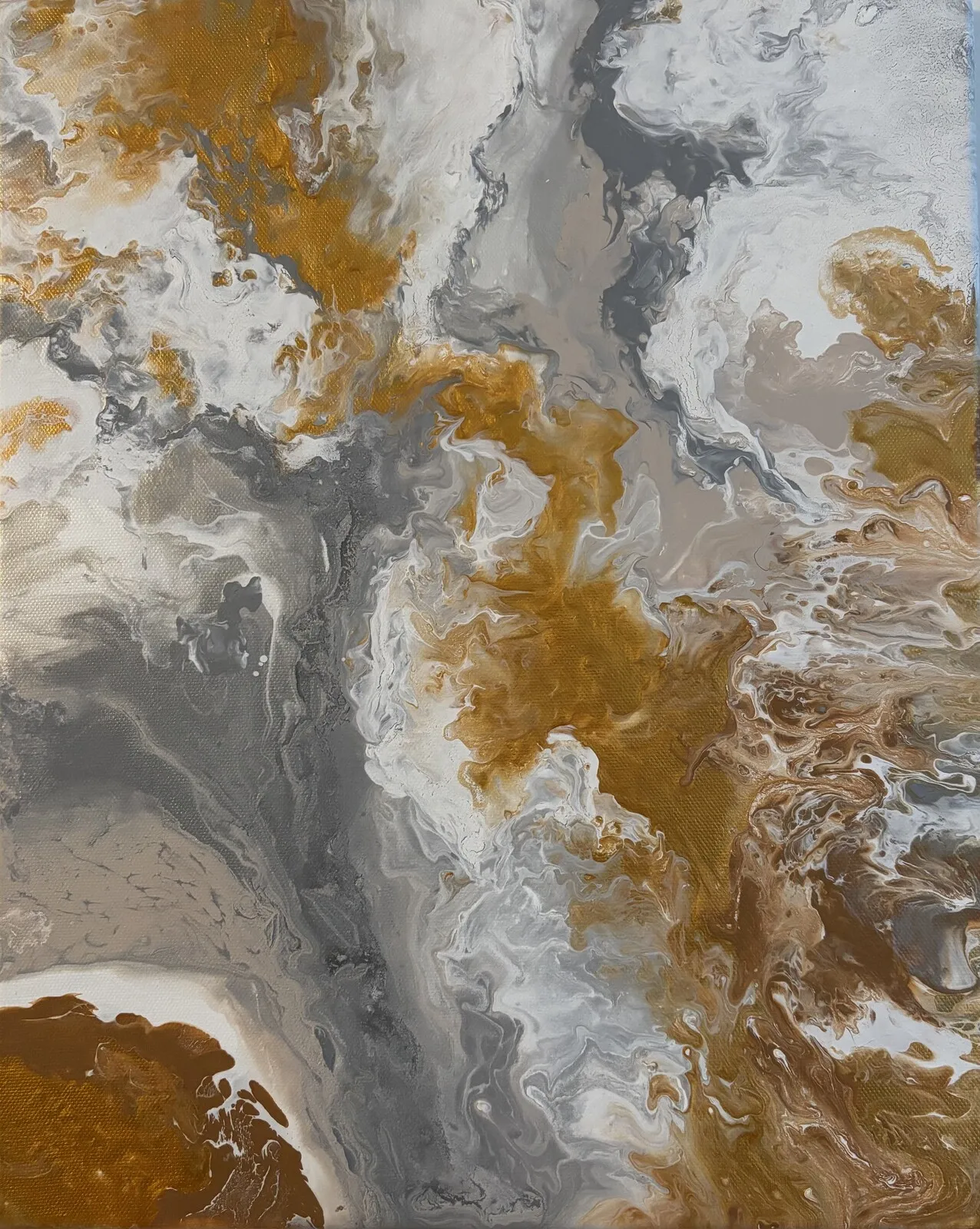 Akrylmålning Golden light av Evelina Holmgren