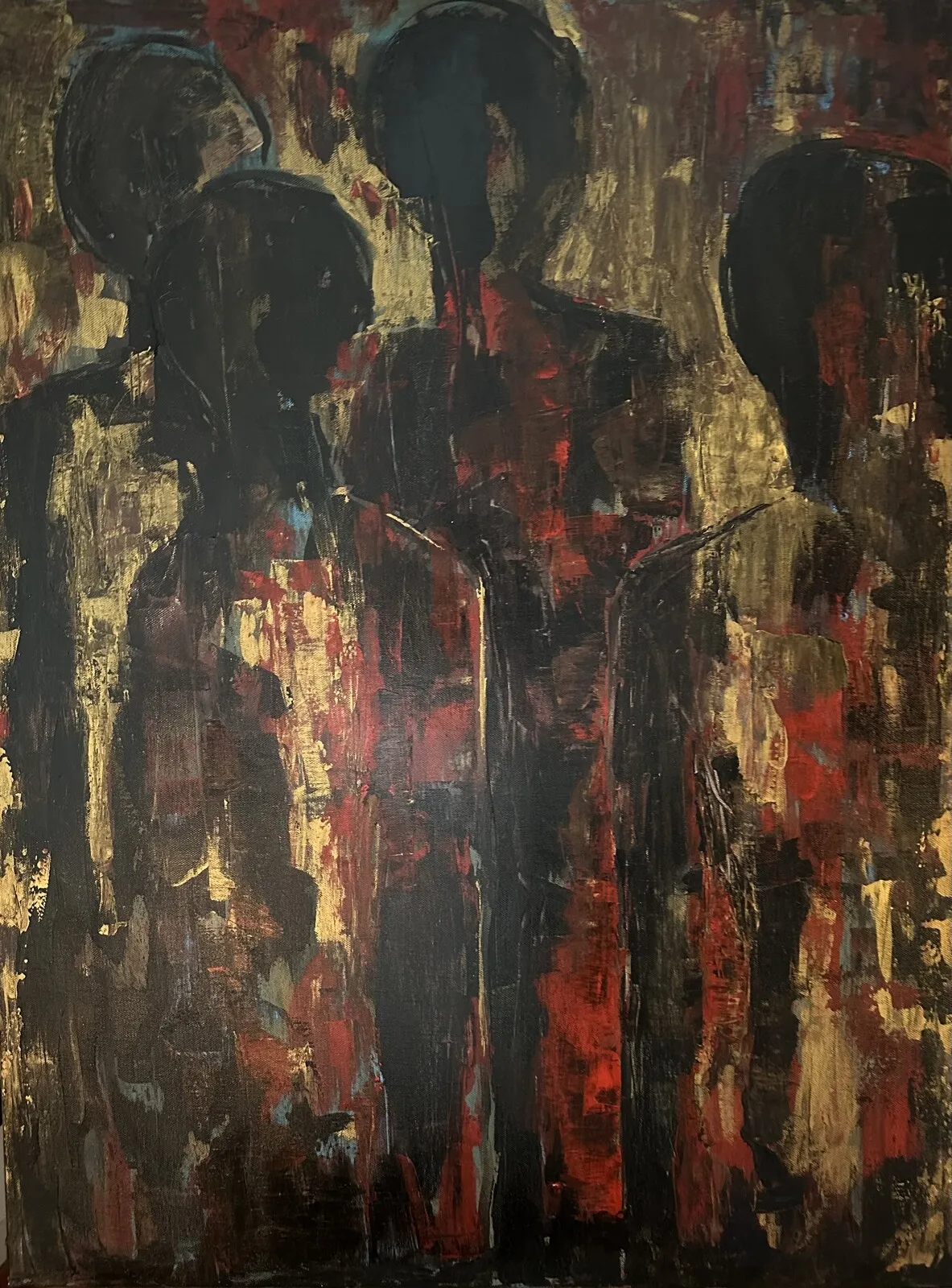 Akrylmålning La Multitud Interior ( Den Inre Mängden) av Joel Aguilar