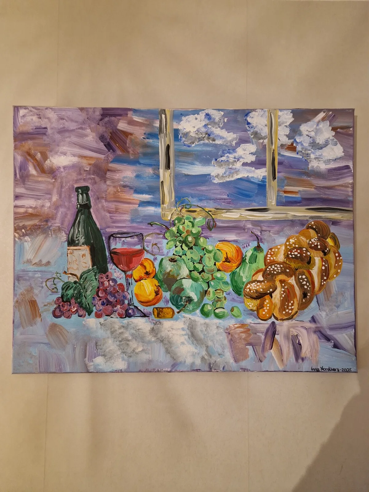 Akrylmålning Shabbat av Inna Nordberg
