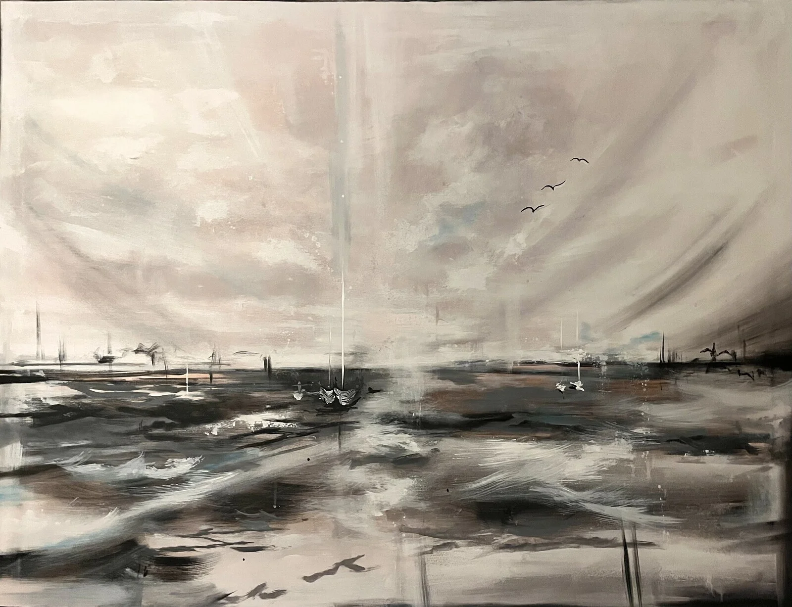 Akrylmålning The Sea av Linda Lundin