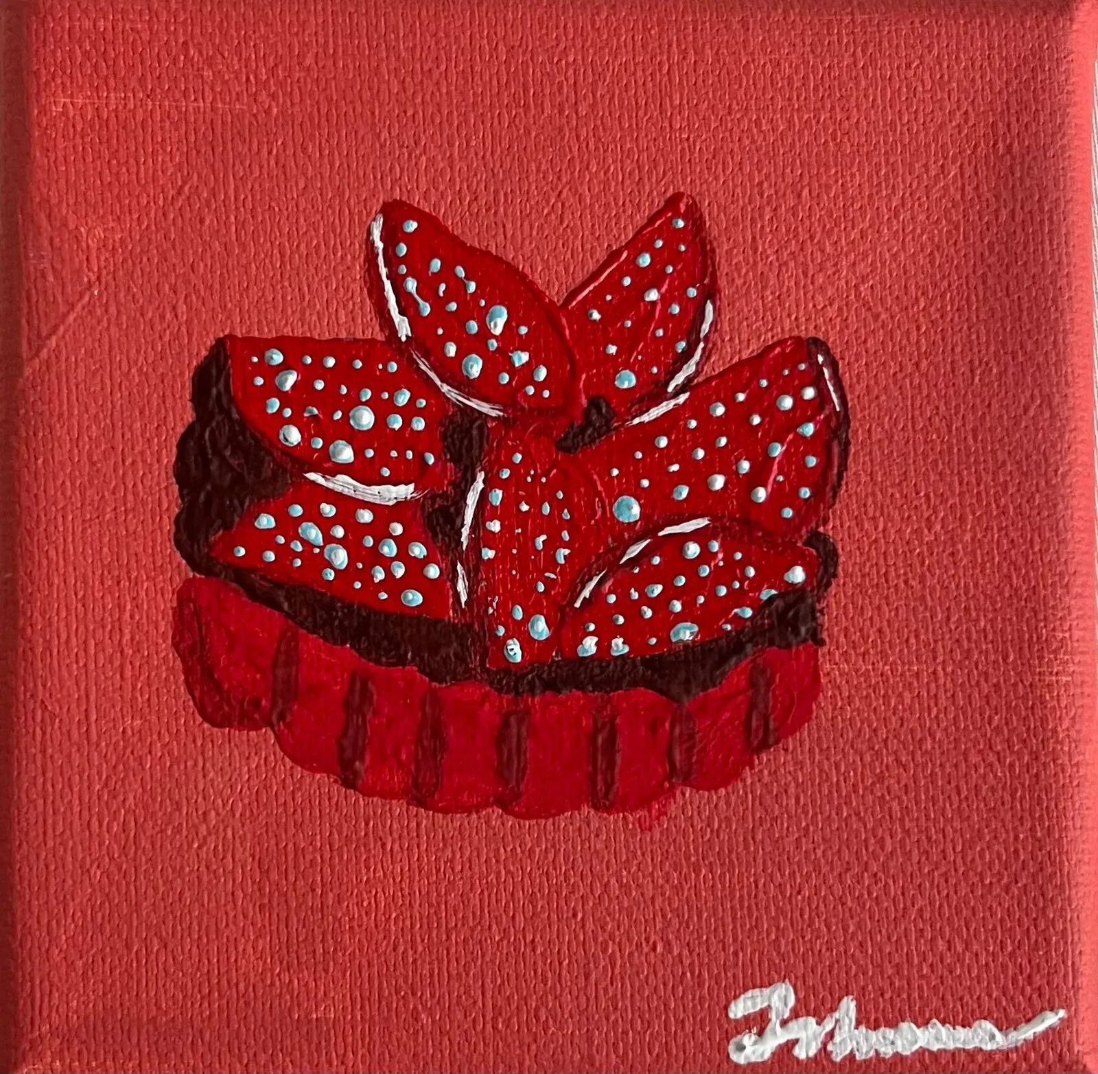 Akrylmålning Space fruit av Johanna Müller