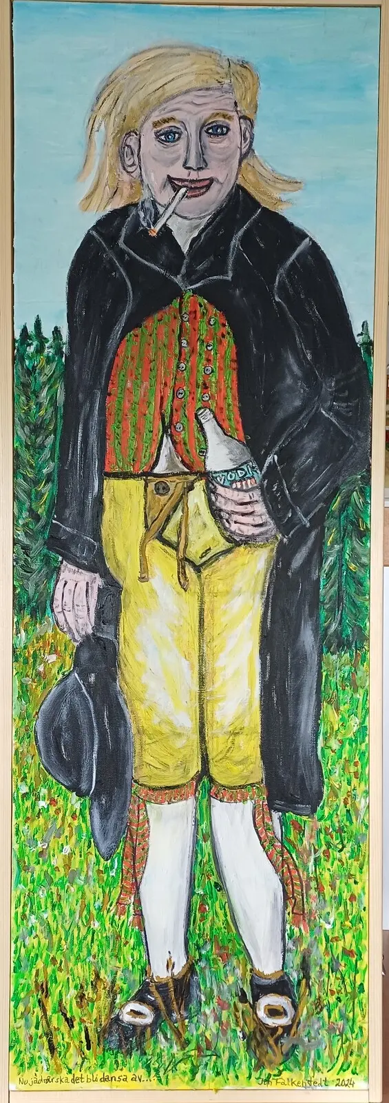 Oljemålning Nu jädrar ska det bli dansa av... av Jan Falkenstedt