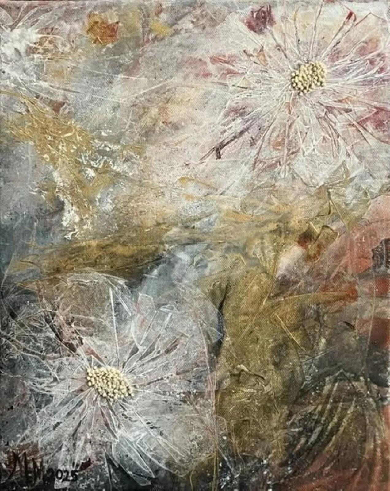 Akrylmålning Be together av Marilyn Miller