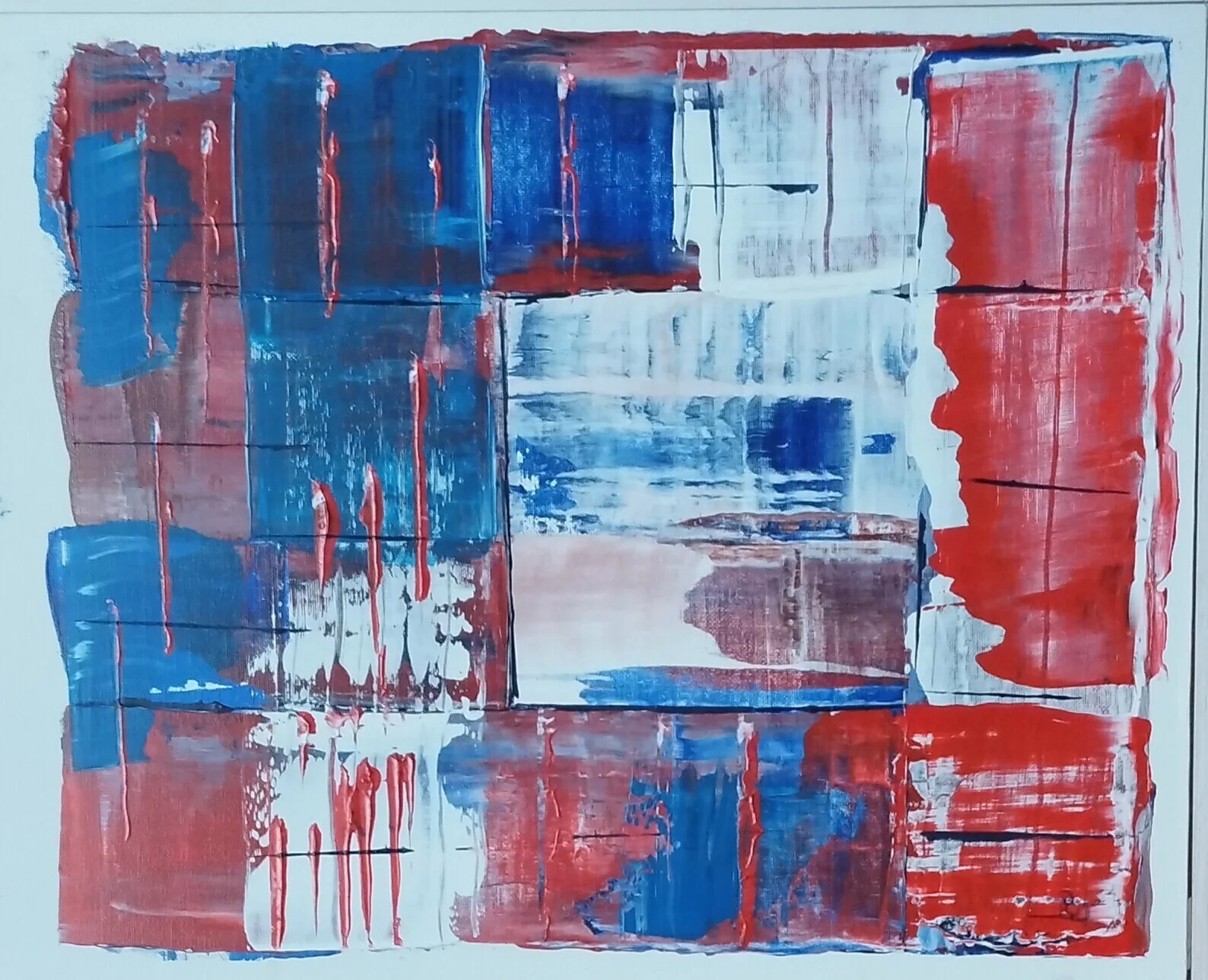 Akrylmålning Ett av Bengt Johansson