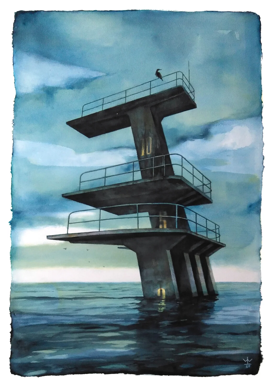 Akvarell Jump for Joy av Lennart Lusth Wijkander