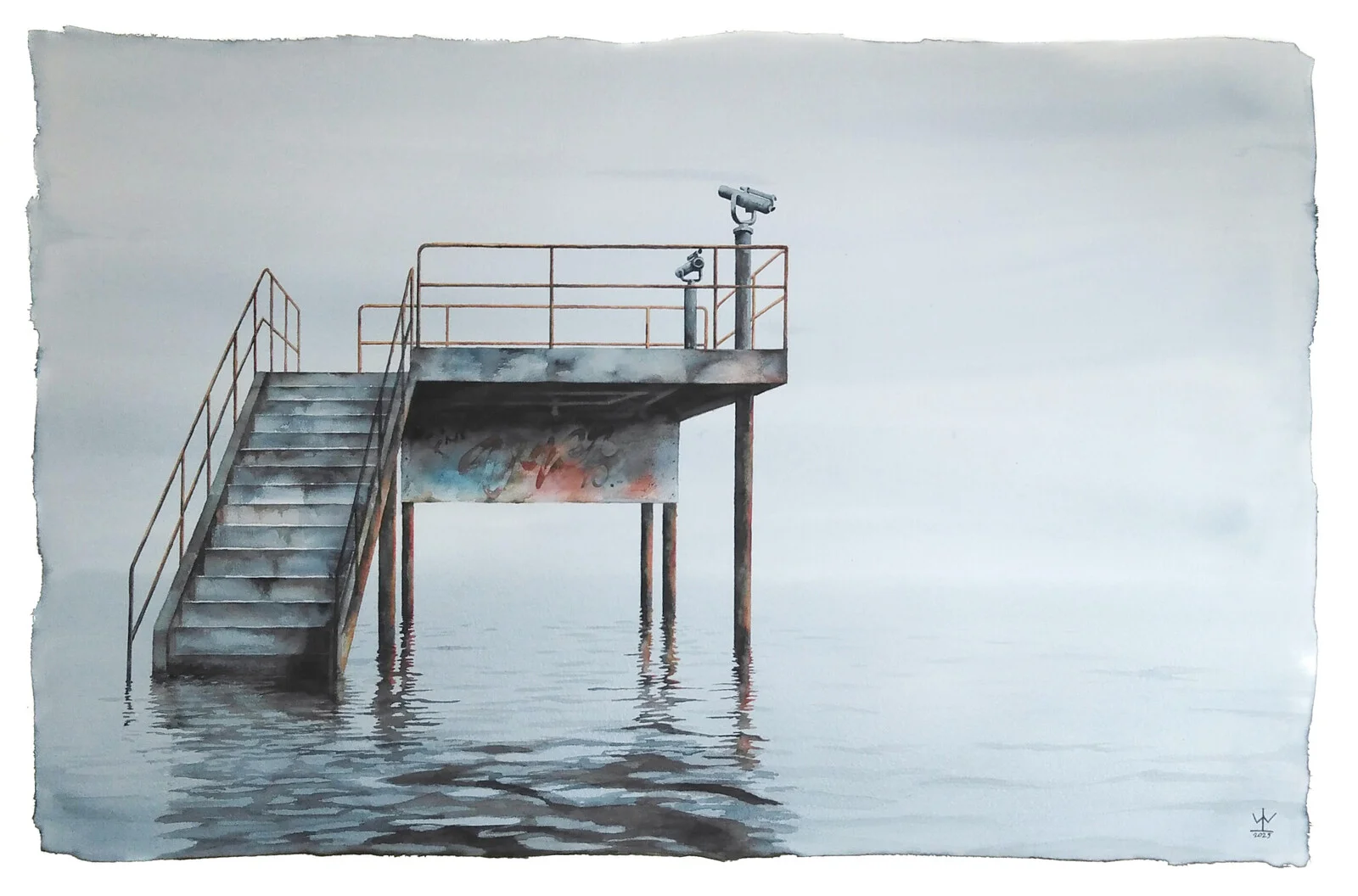 Akvarell Glimpses of an Ocean av Lennart Lusth Wijkander
