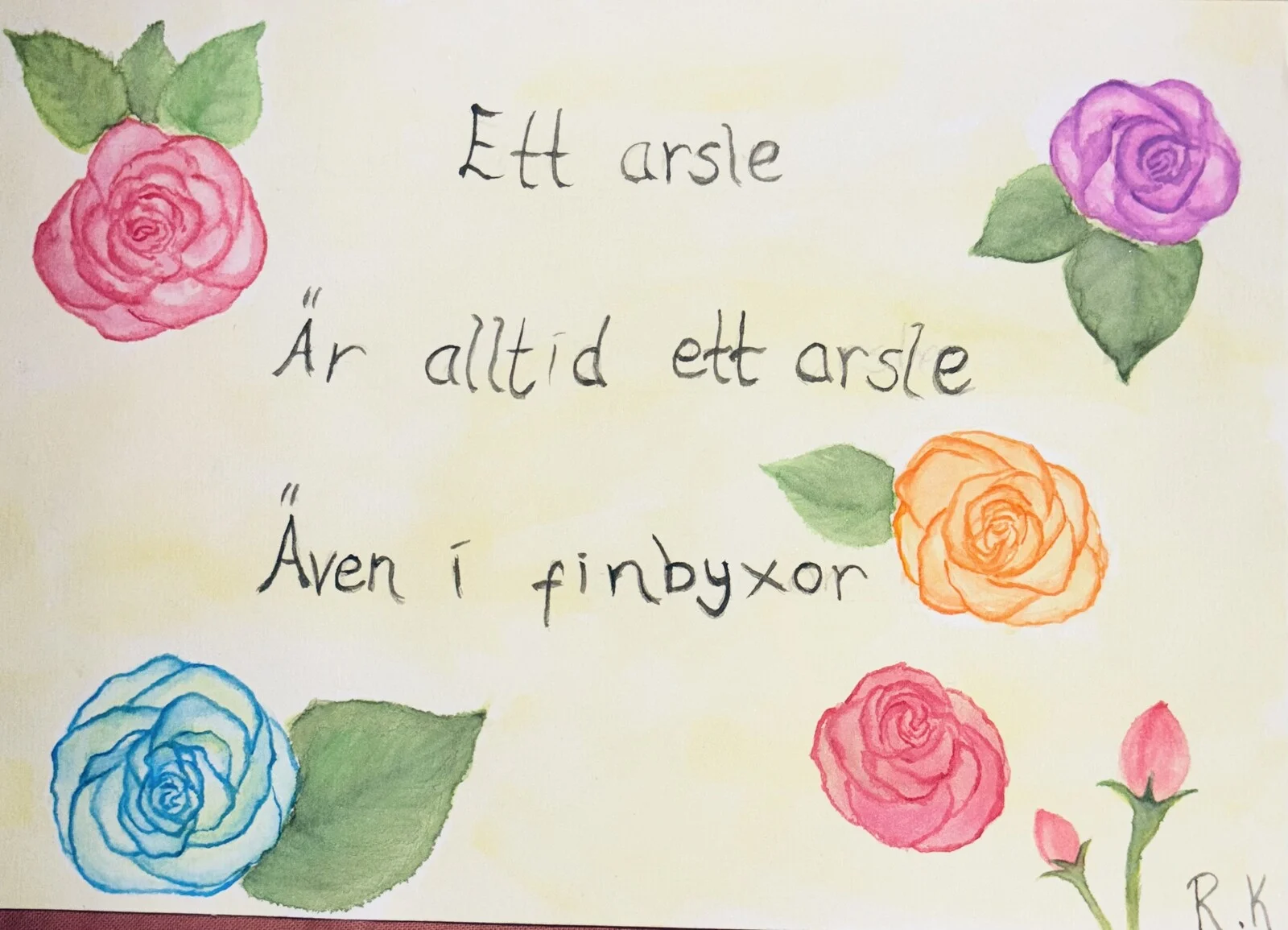 Akvarell av Rebecka Kring