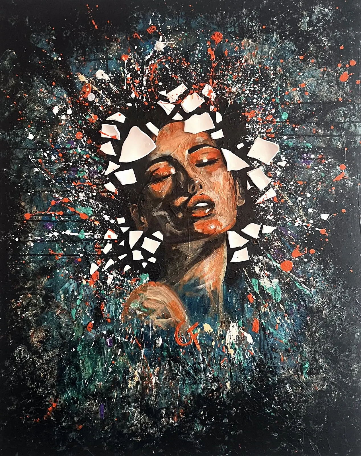 Akrylmålning Art of detachment 28000kr av CF Gallery