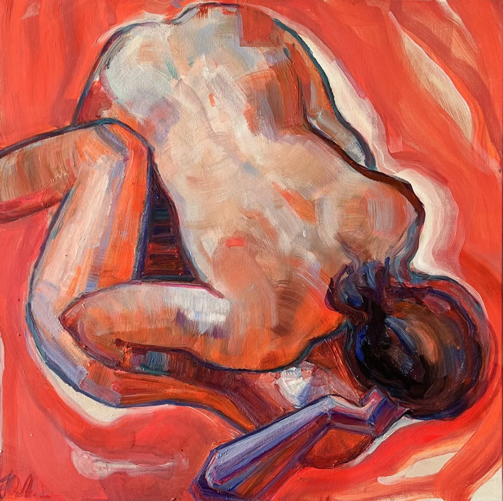 Akrylmålning Vågor av Yuliia Levytska