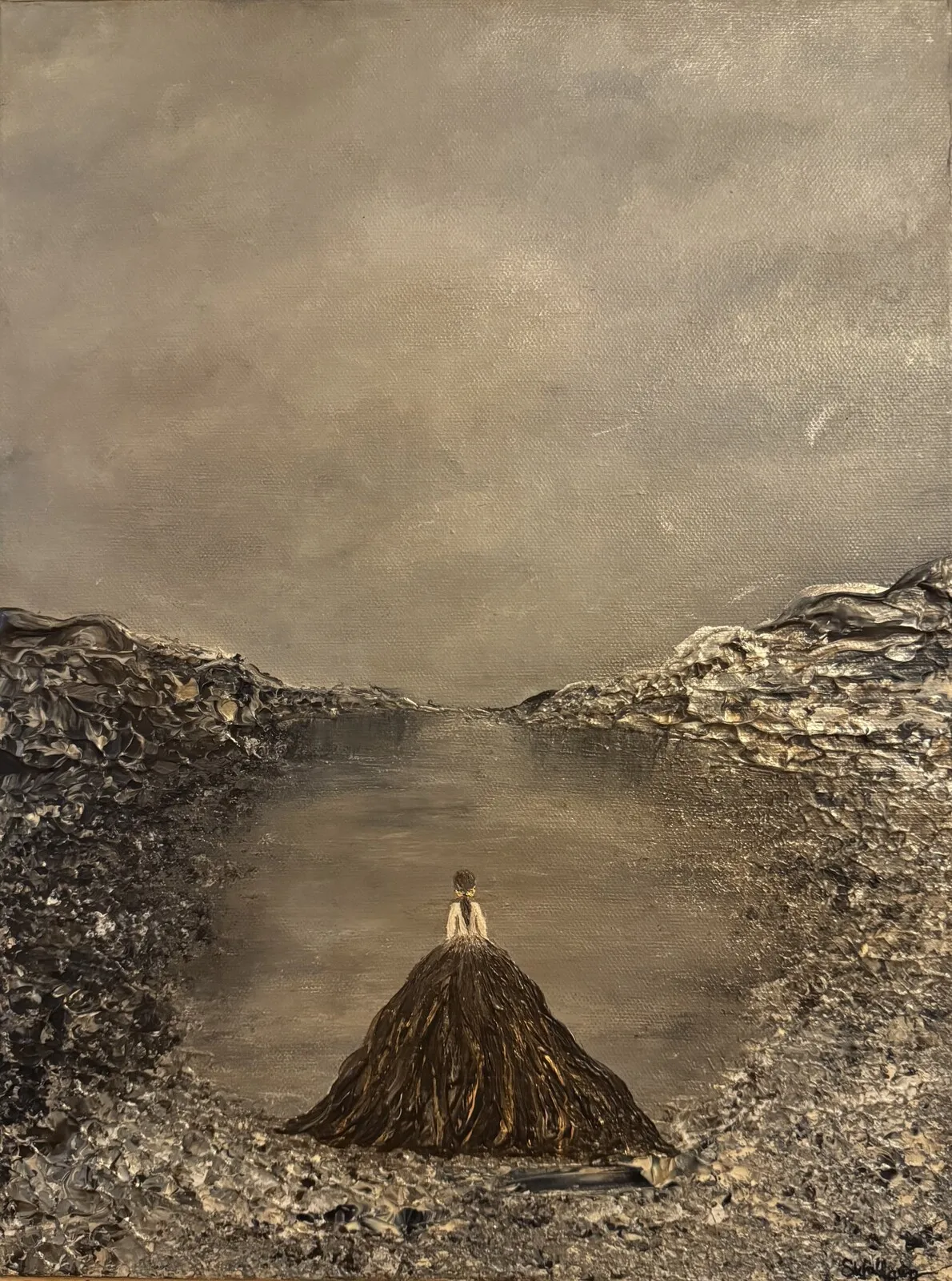 Akrylmålning Echoes of silence av Sofia Wahlgren