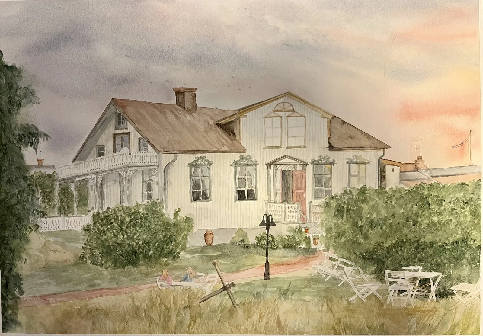 Akvarell Panget - Käringön av Anette Schwartz