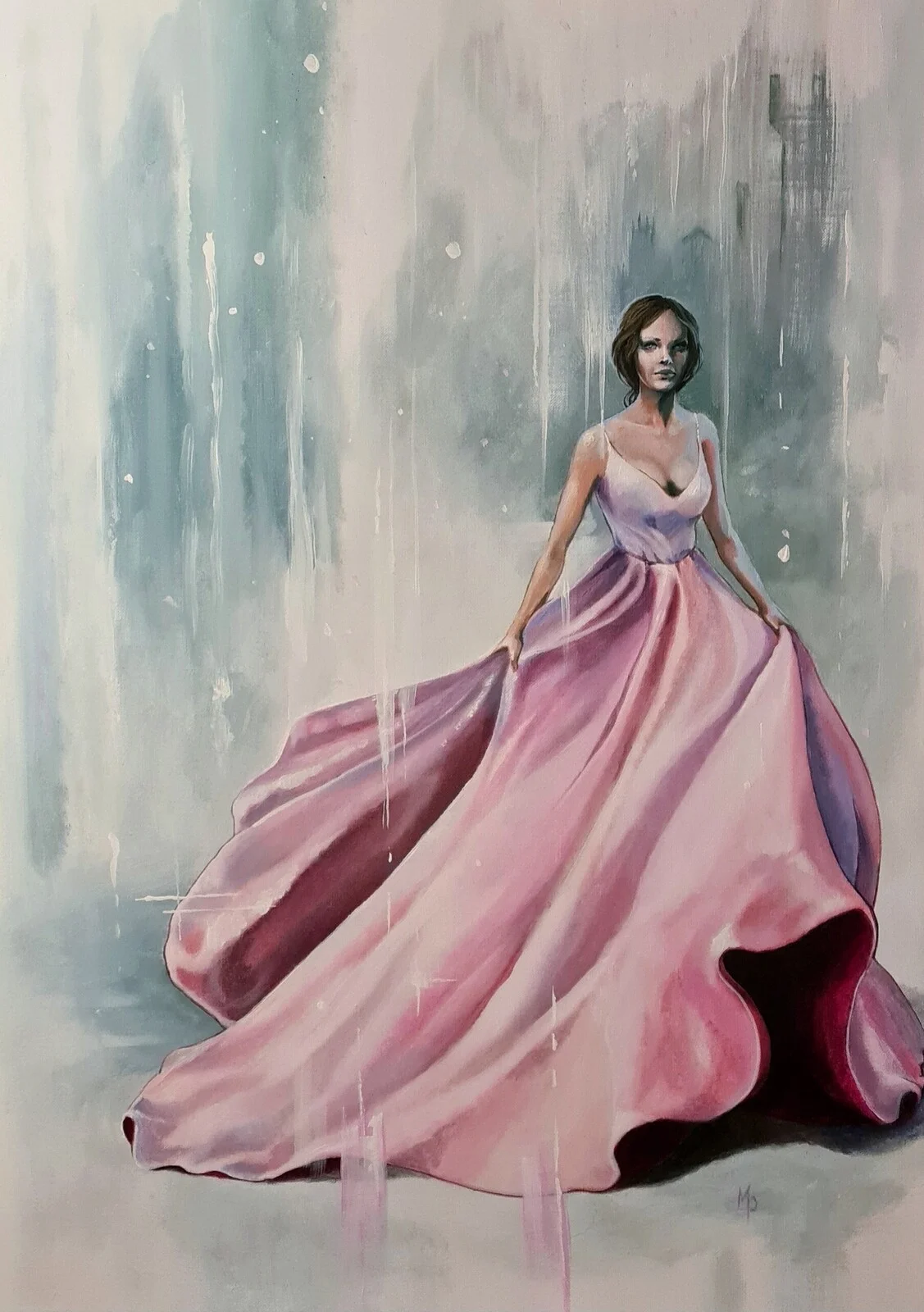 Akrylmålning - It must be a reason why I'm Queen of my Castle - av Mimmi MPs ArtCreations Pettersson