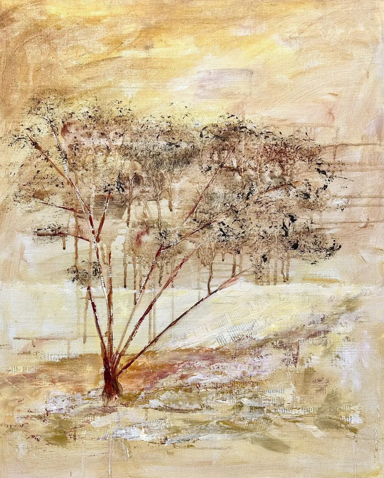 Akrylmålning Akacia av Ewa Kinnunen