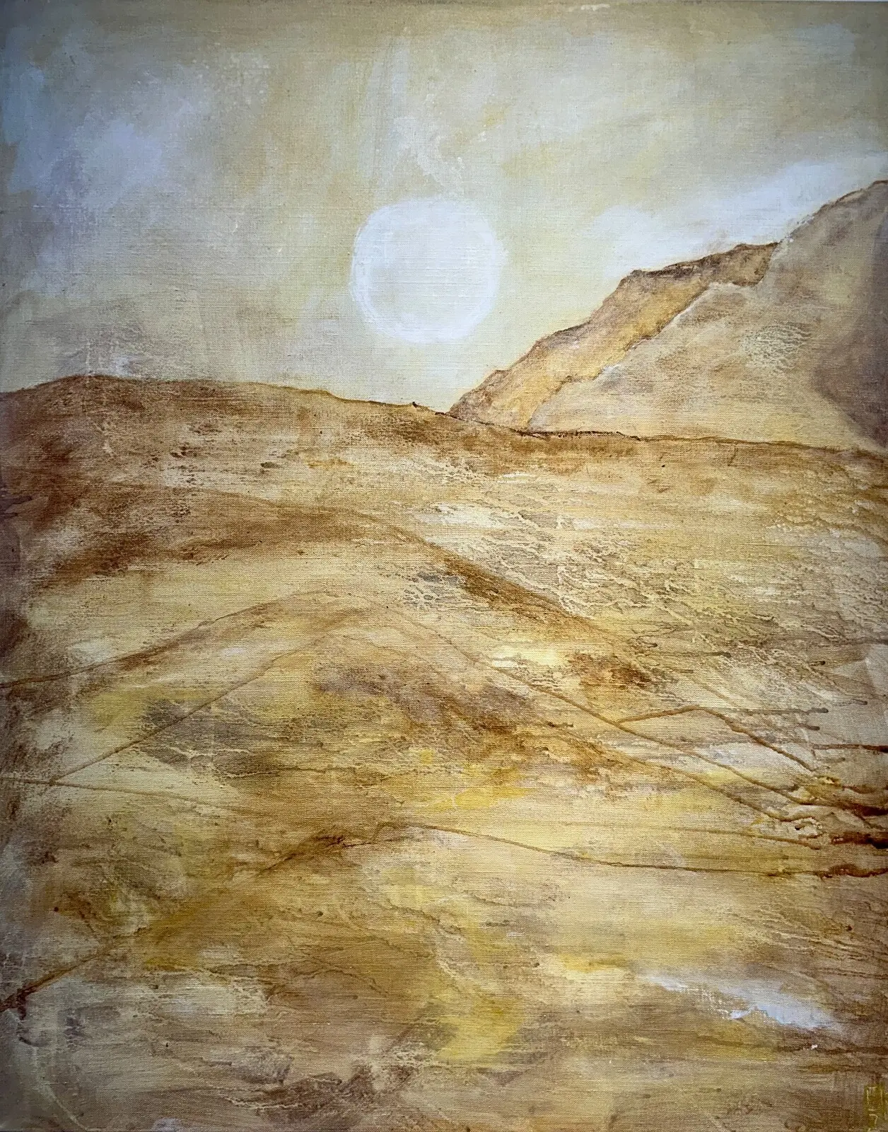 Akrylmålning Ökenljuset av Ewa Kinnunen