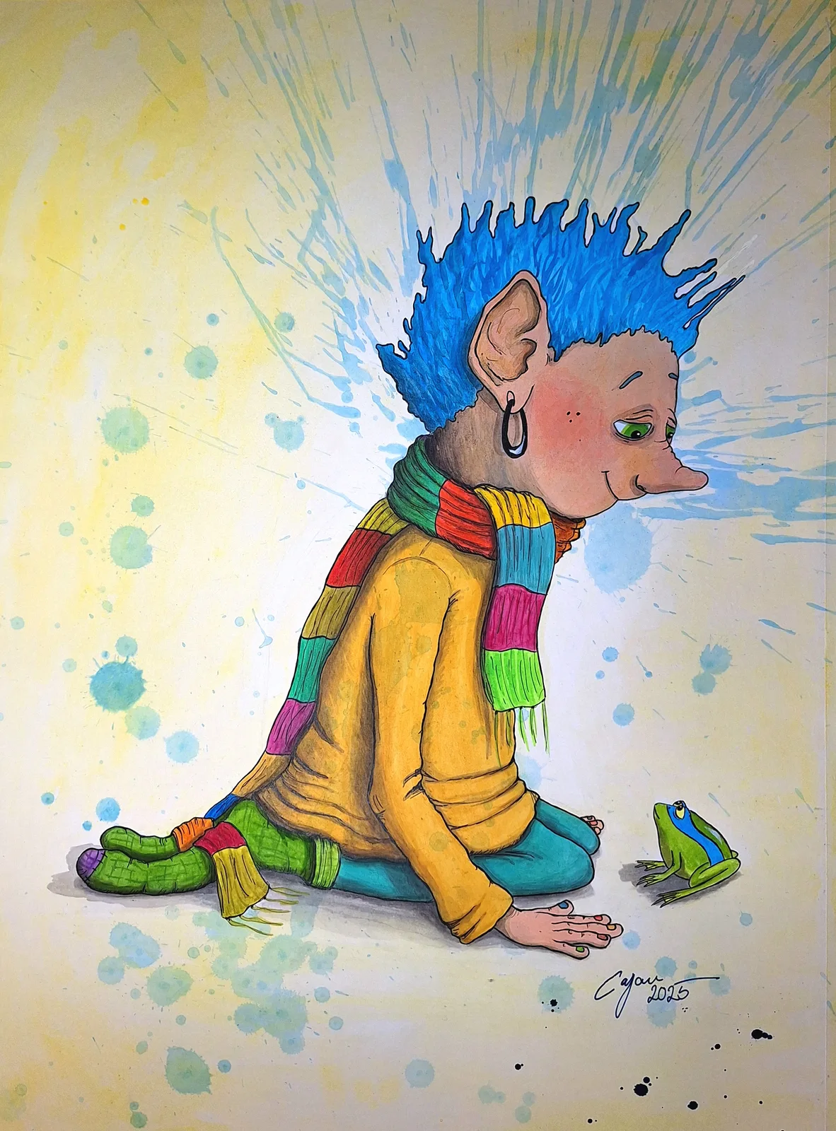 Akrylmålning Lika olika av Carina Cajan Jansson