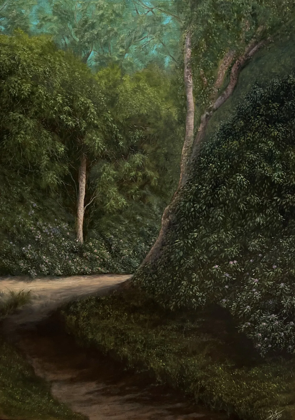 Oljemålning Rhododendron av Peter Levan