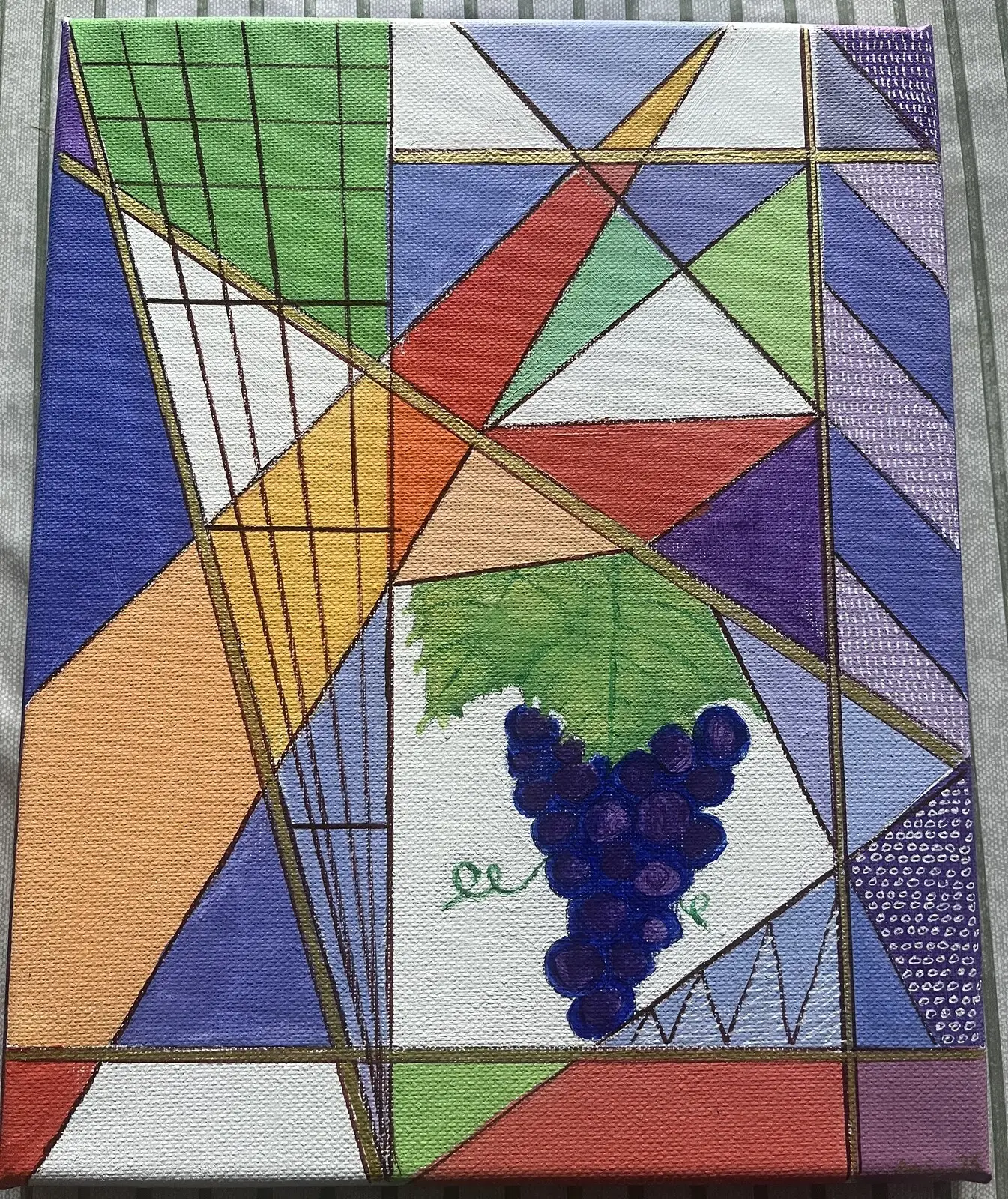 Akrylmålning Druvor av Anne-sofie Lundgren