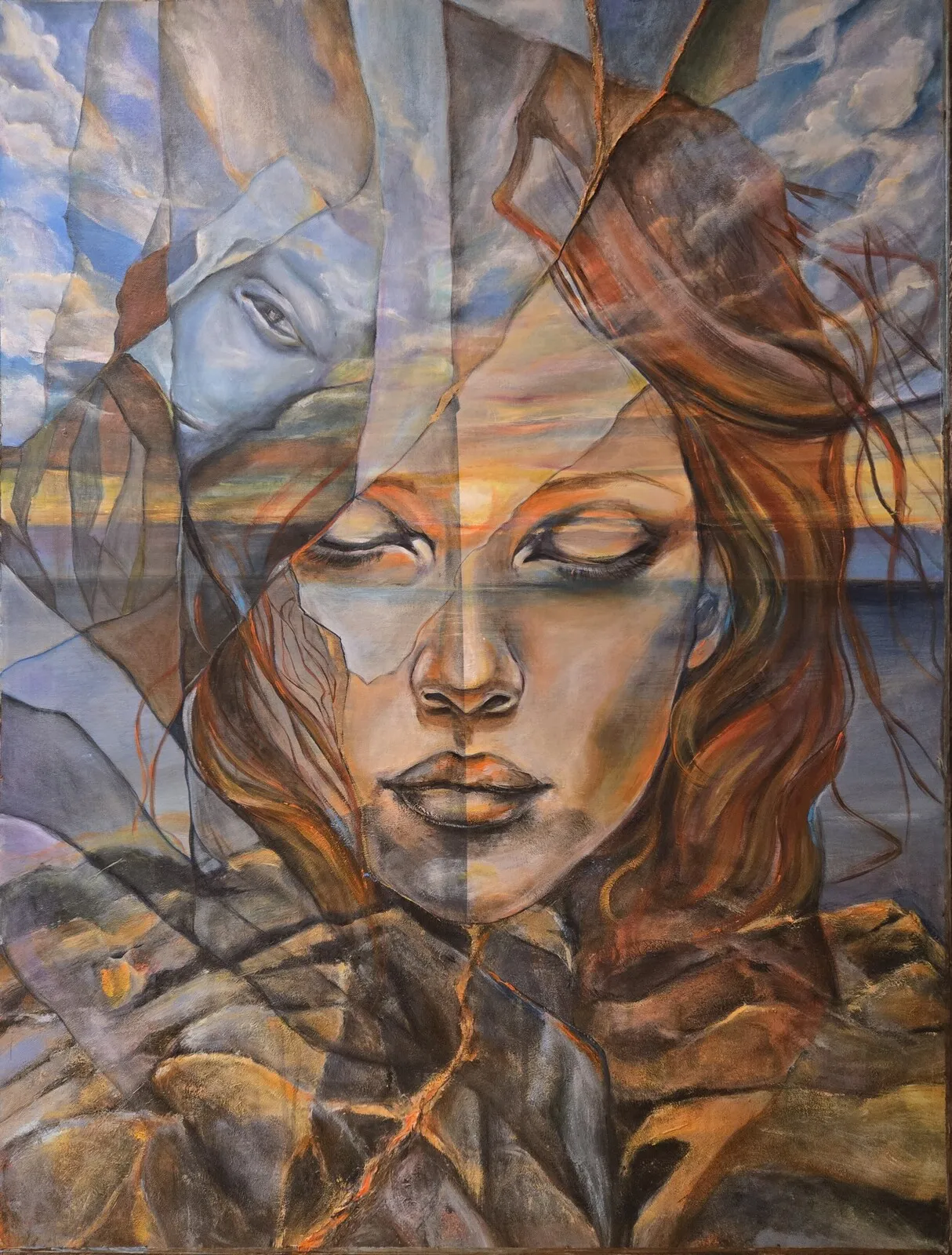 Oljemålning Mellan himmel och inre världar. av Lana BLINK