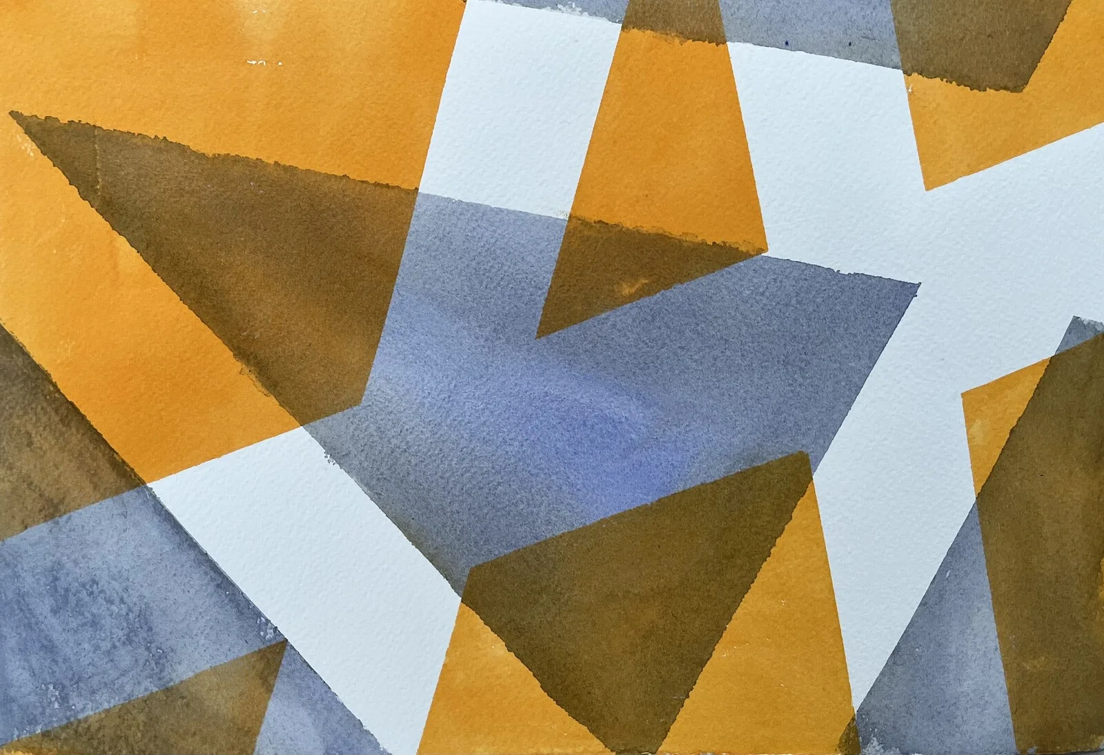 Akvarell Orange och blått av Herman Heijmans