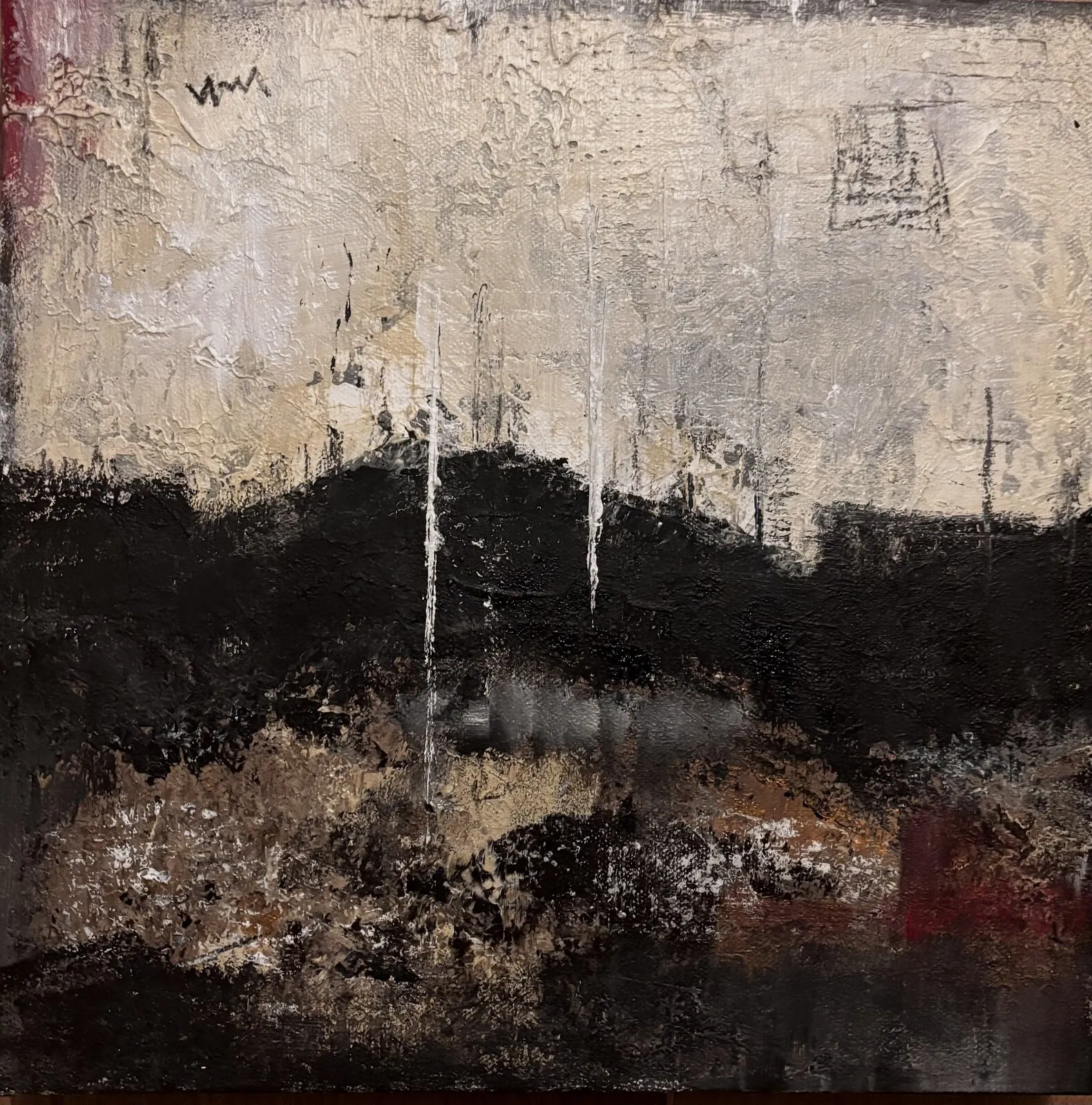 Akrylmålning Weight of light av Ceren Kamar Bergh