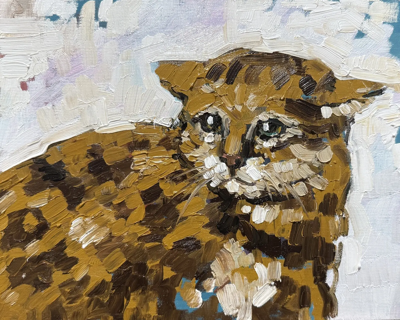 Oljemålning Katt av Ekaterina Dutkevich
