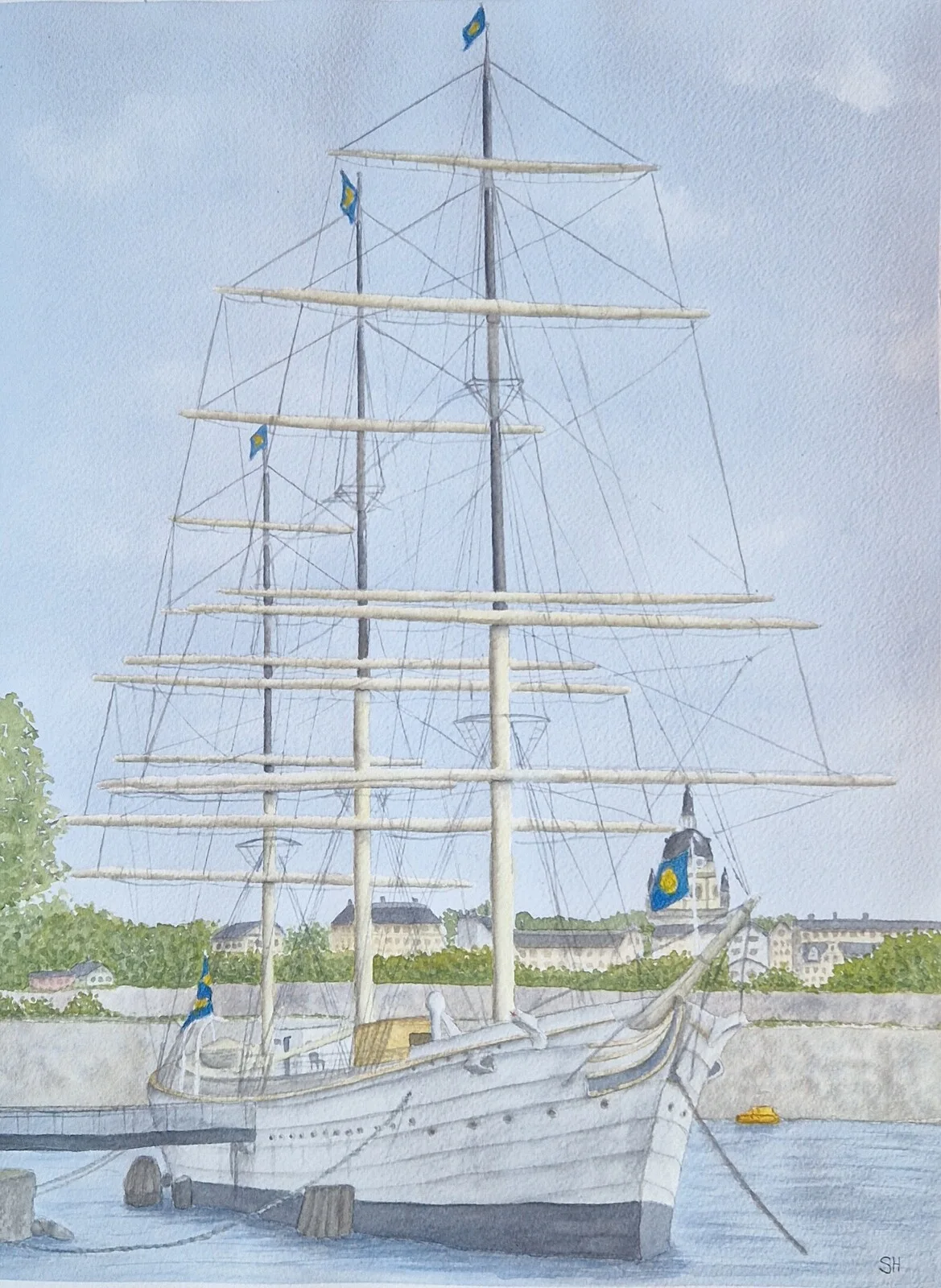 Akvarell Af Chapman av Susanne Hagemark