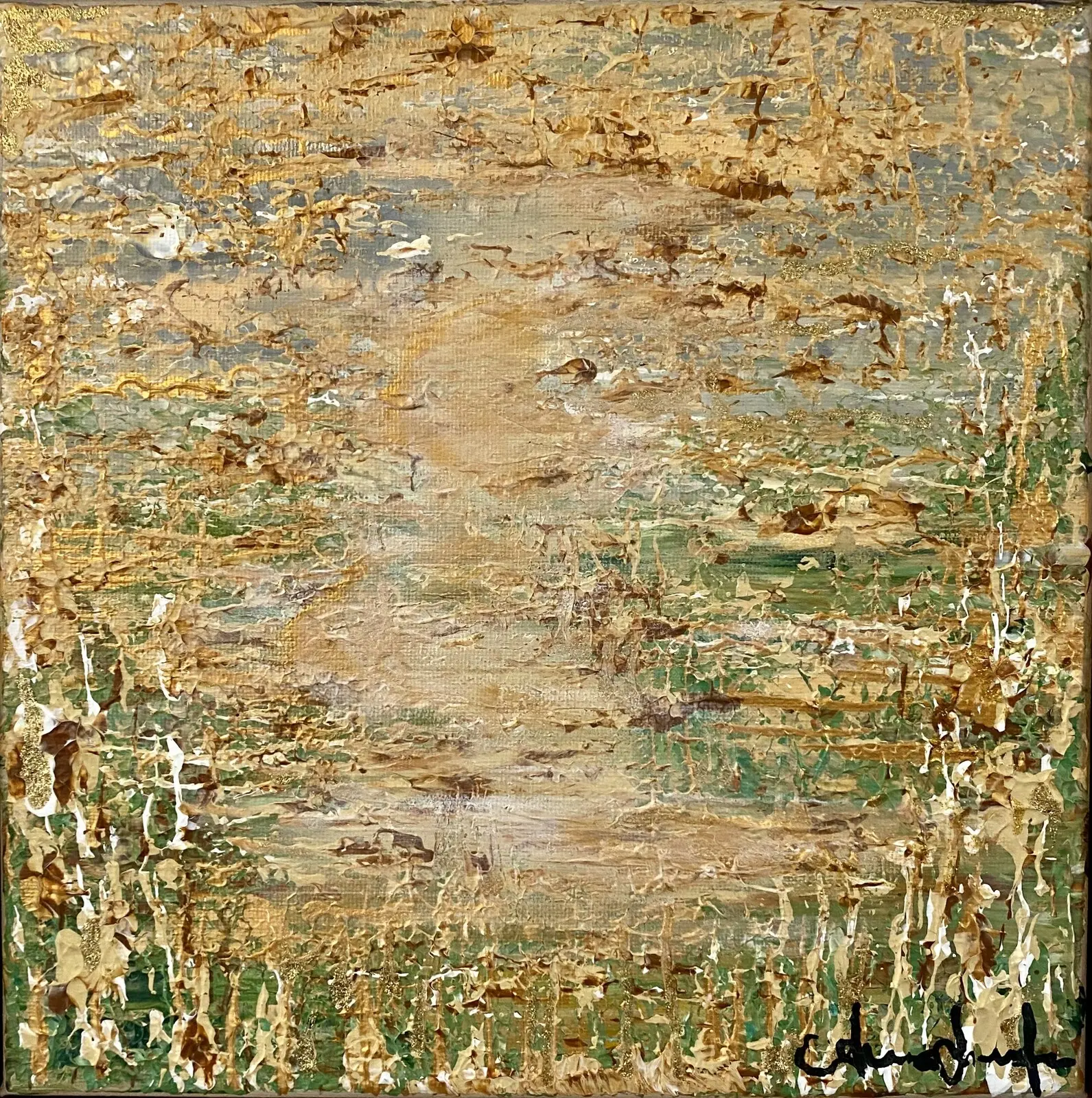 Akrylmålning Björkarna av Anna Lundgren