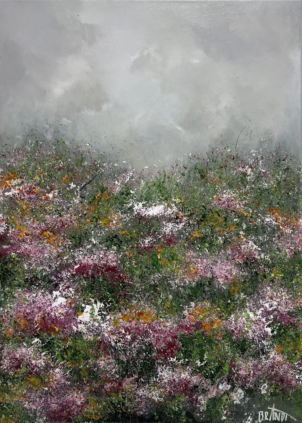 Akrylmålning WHISPERS IN THE MIST av Anna Artistockholm Brandt
