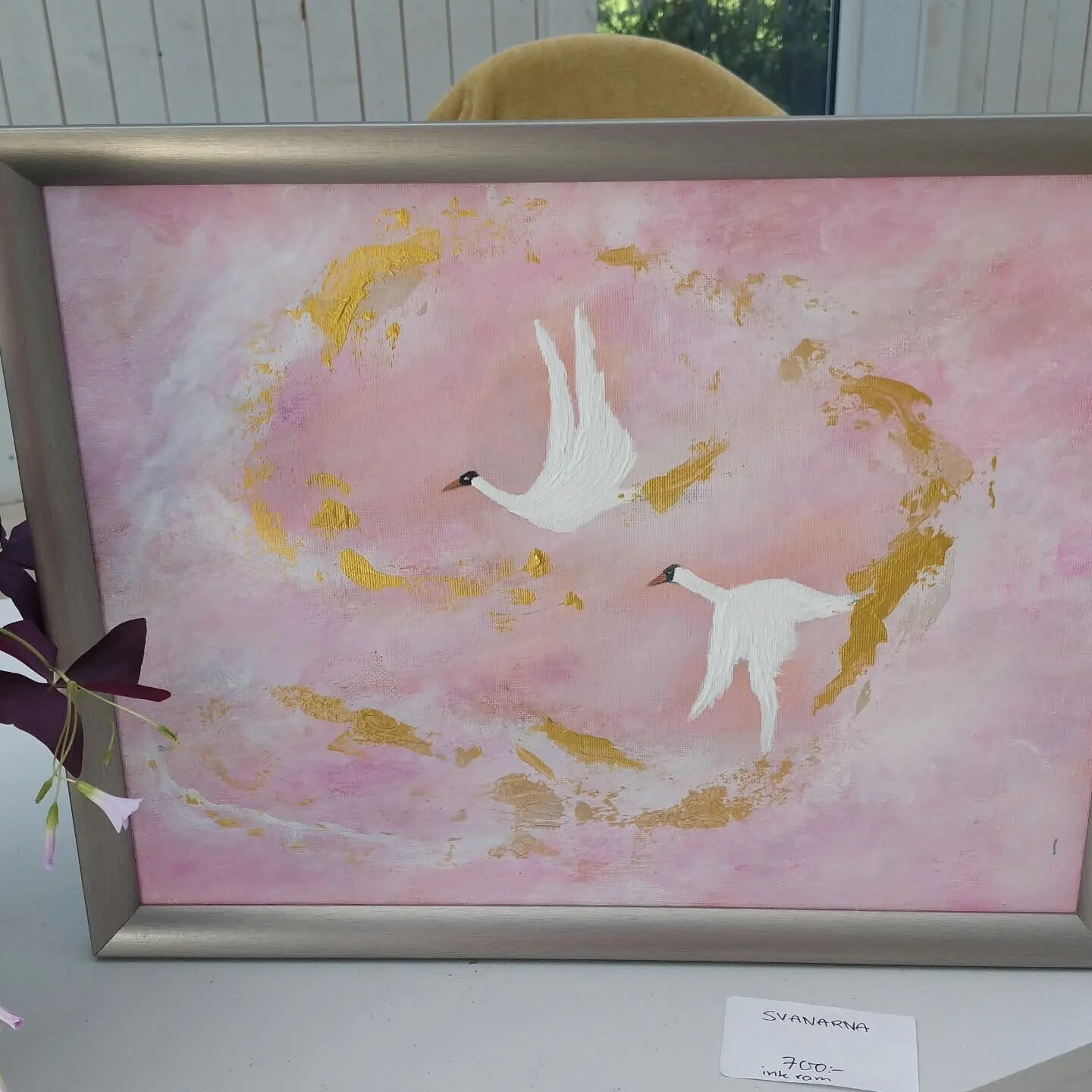 Akrylmålning Svansjön av Rebecka Jansson