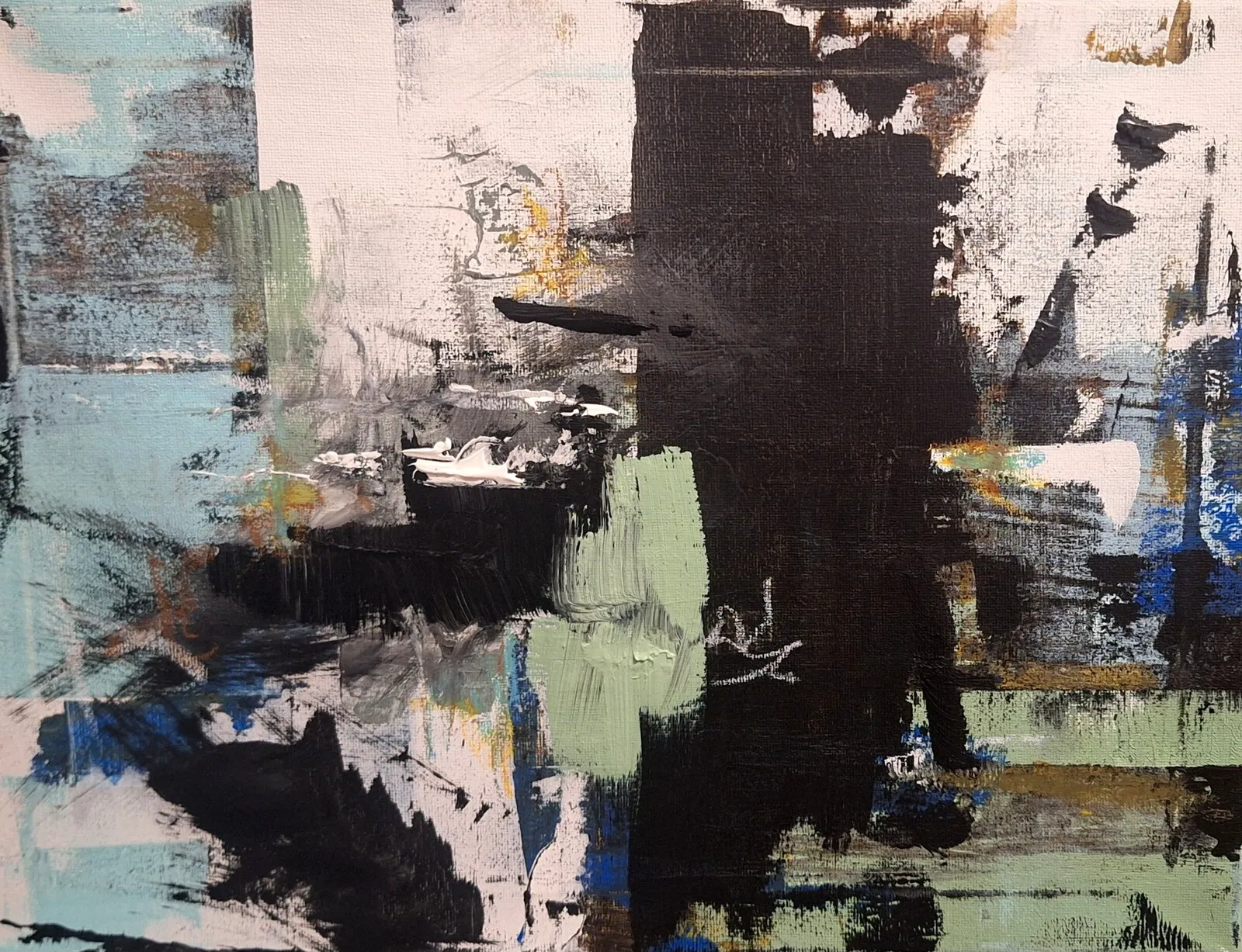 Akrylmålning Mitt ibland oss av Malin Wiberg