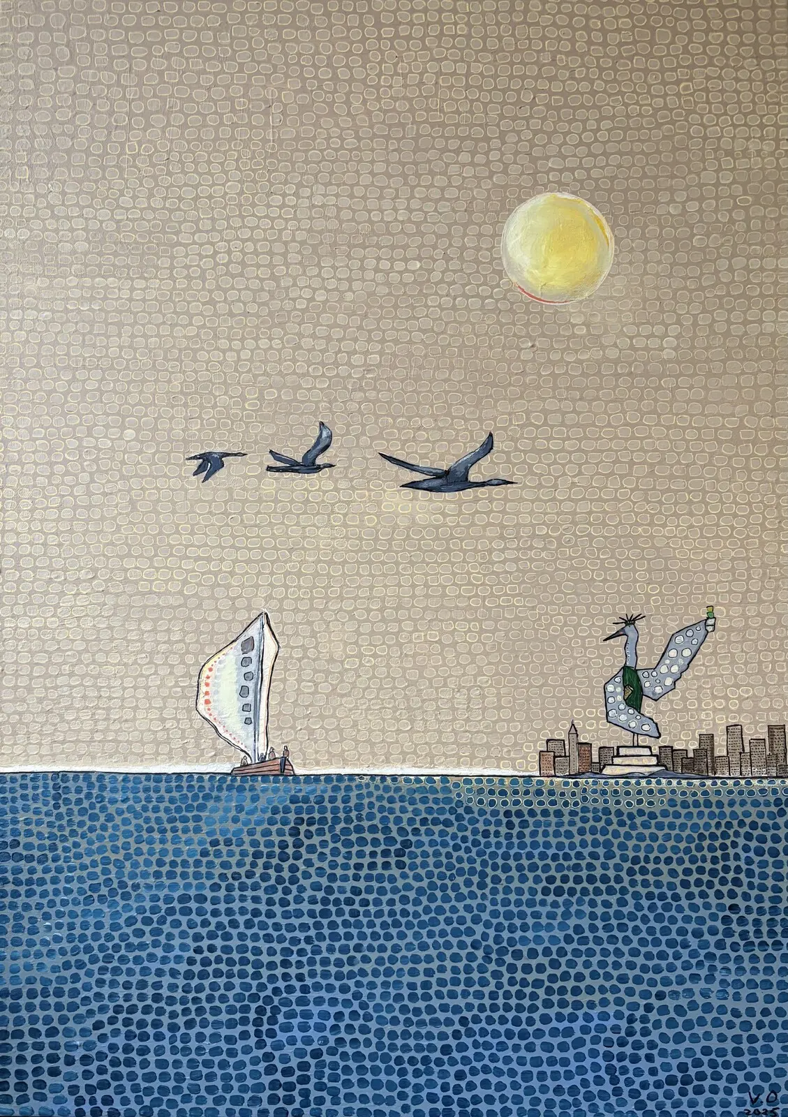 Akrylmålning av Vivianne Otsa