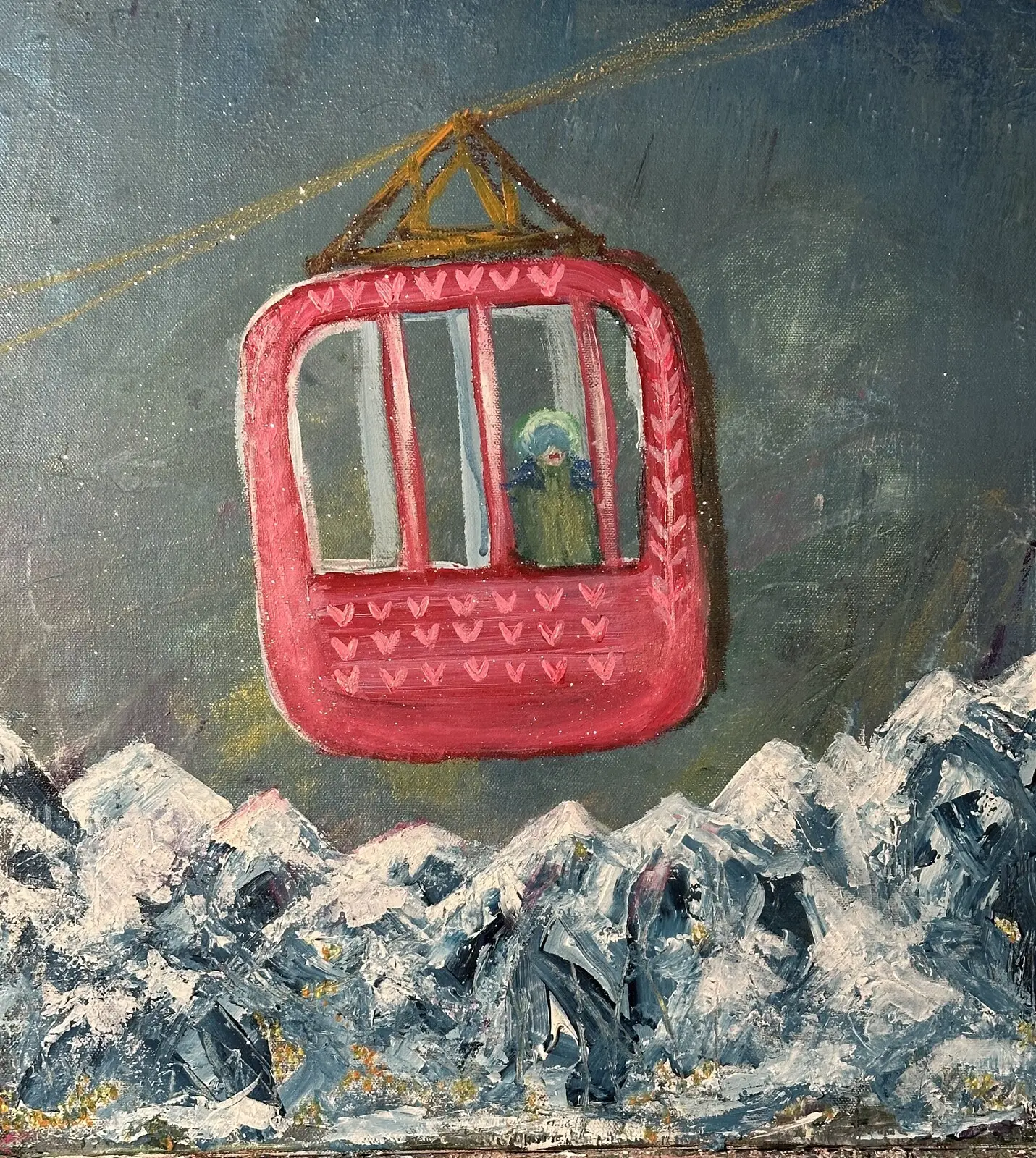 Akrylmålning Mountain air av Art By Nina Johansson