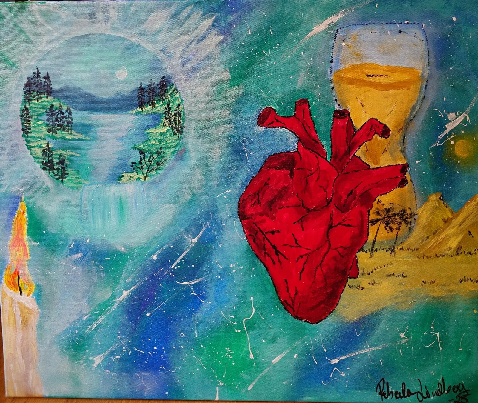 Akrylmålning Illusion av Rebecka Lindberg